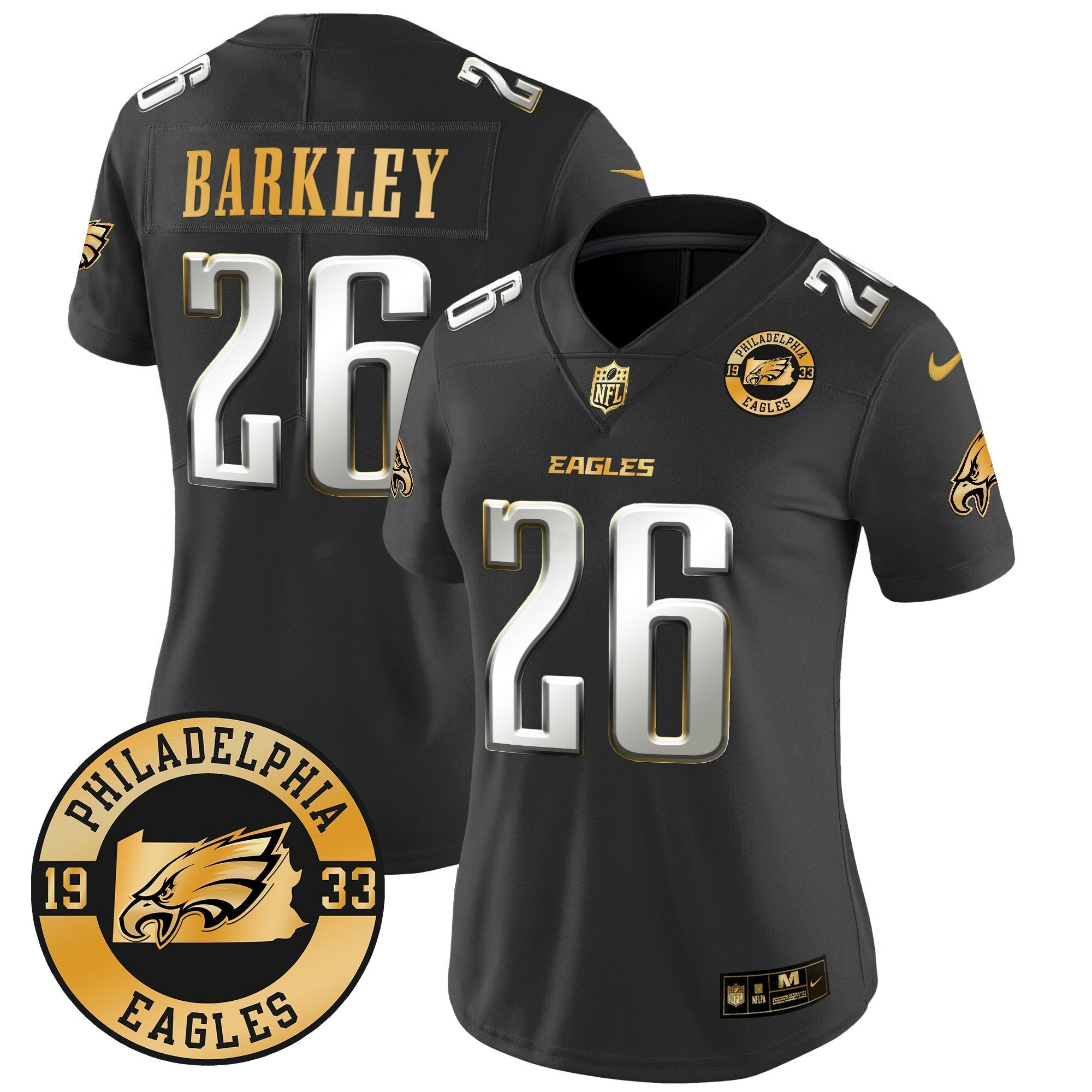 Camisa NFL Women’s 2024 Dourada Vapor Limited Jersey – Est. 1933 Patch