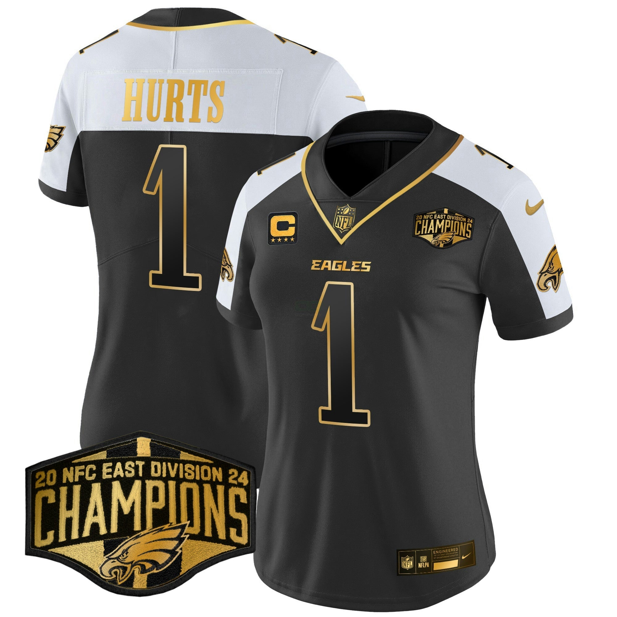 Camisa NFL Women’s 2024 NFC East Division Champions Dourada Vapor Limited Jersey