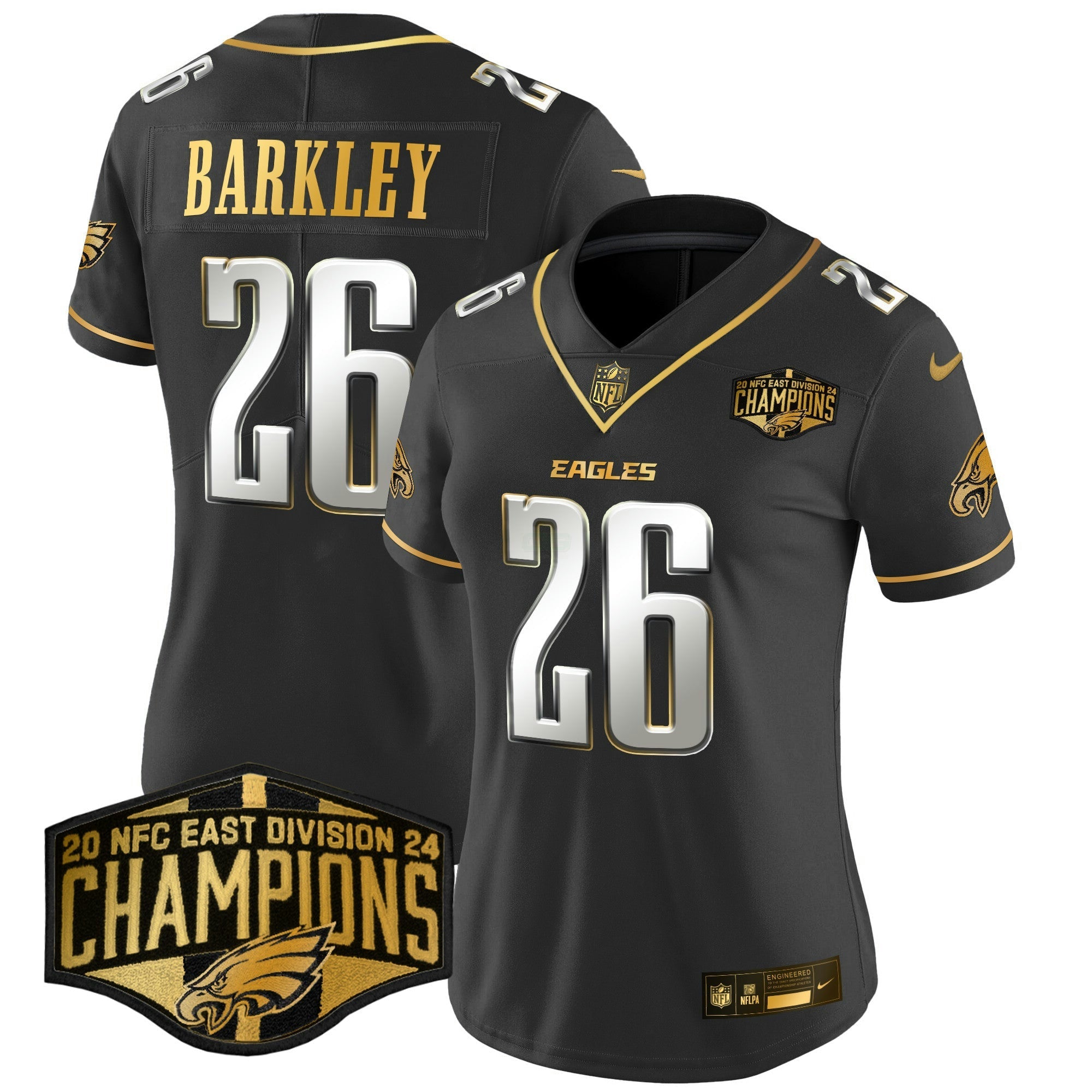 Camisa NFL Women’s 2024 NFC East Division Champions Dourada Vapor Limited Jersey