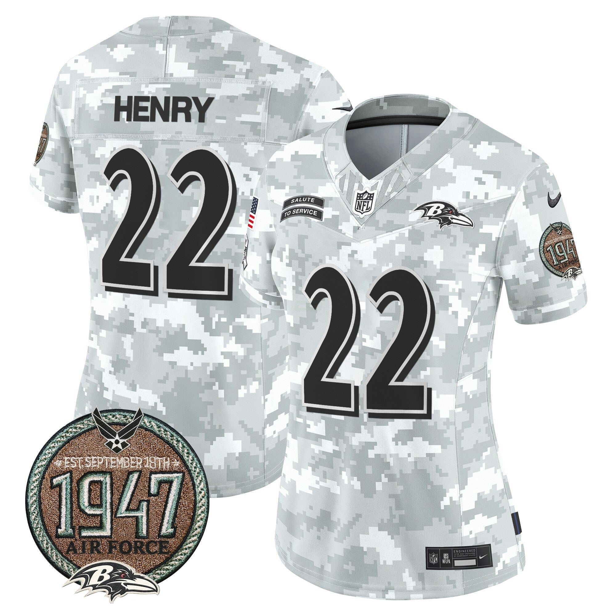 Camisa NFL Women’s 2024 Salute to Service Establishment Year Patch Vapor Limited Jersey