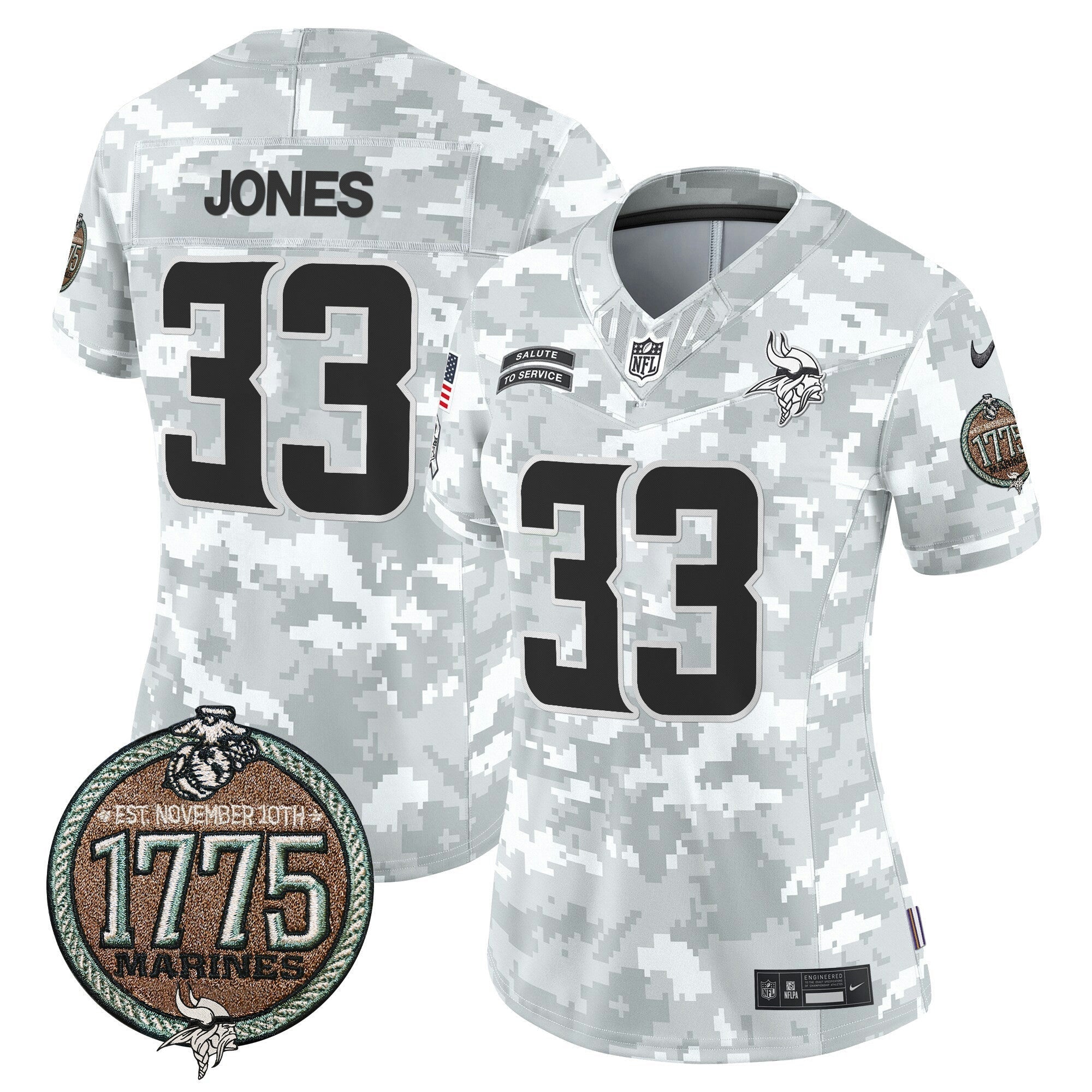 Camisa NFL Women’s 2024 Salute to Service Establishment Year Patch Vapor Limited Jersey