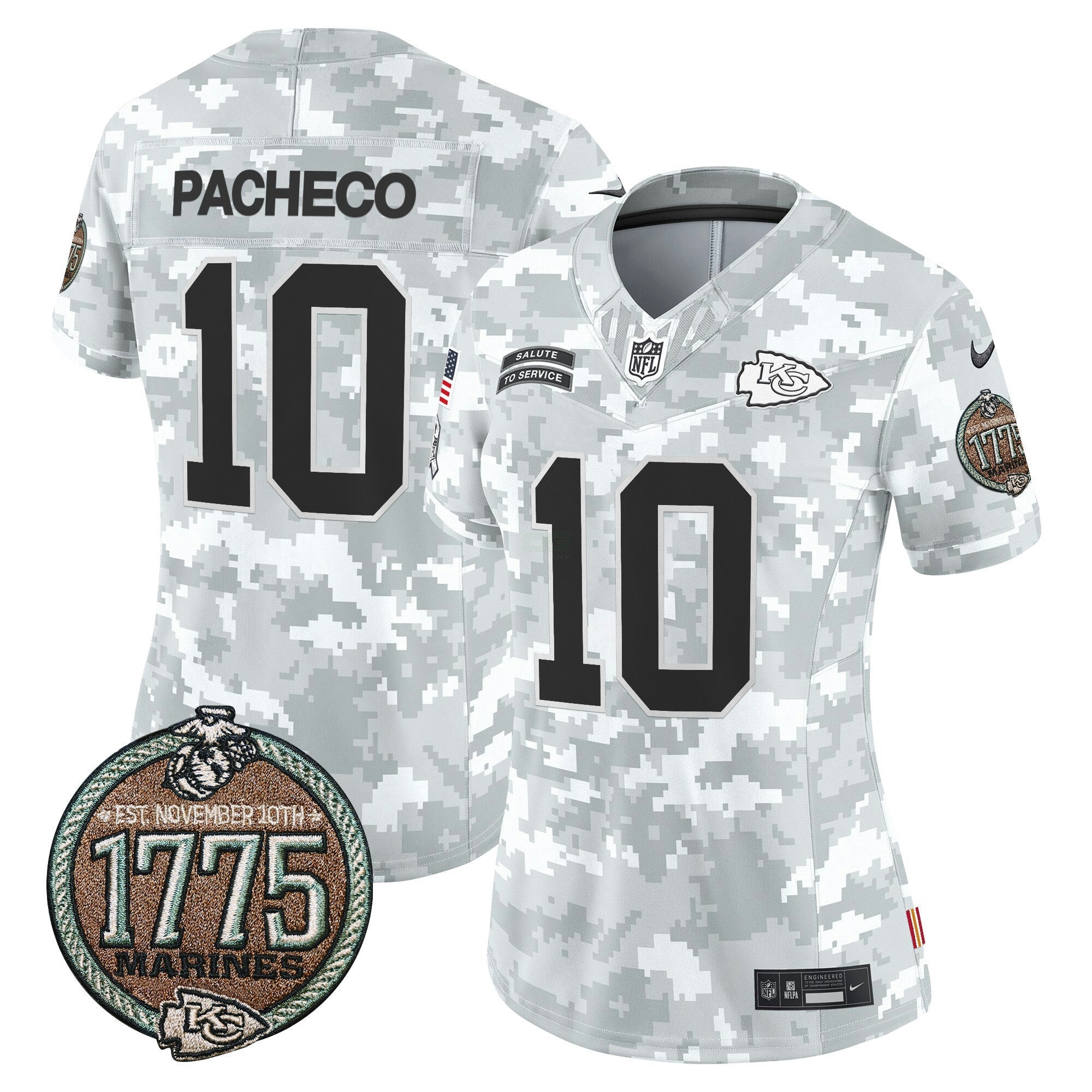 Camisa NFL Women’s 2024 Salute to Service Establishment Year Patch Vapor Limited Jersey