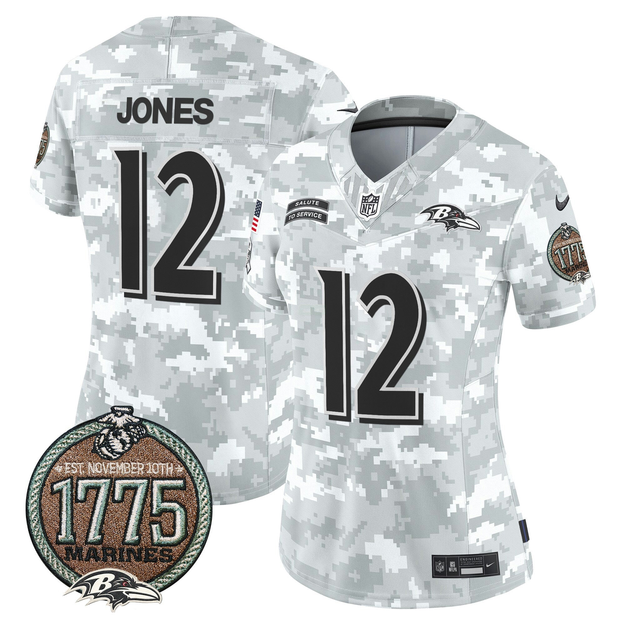 Camisa NFL Women’s 2024 Salute to Service Establishment Year Patch Vapor Limited Jersey