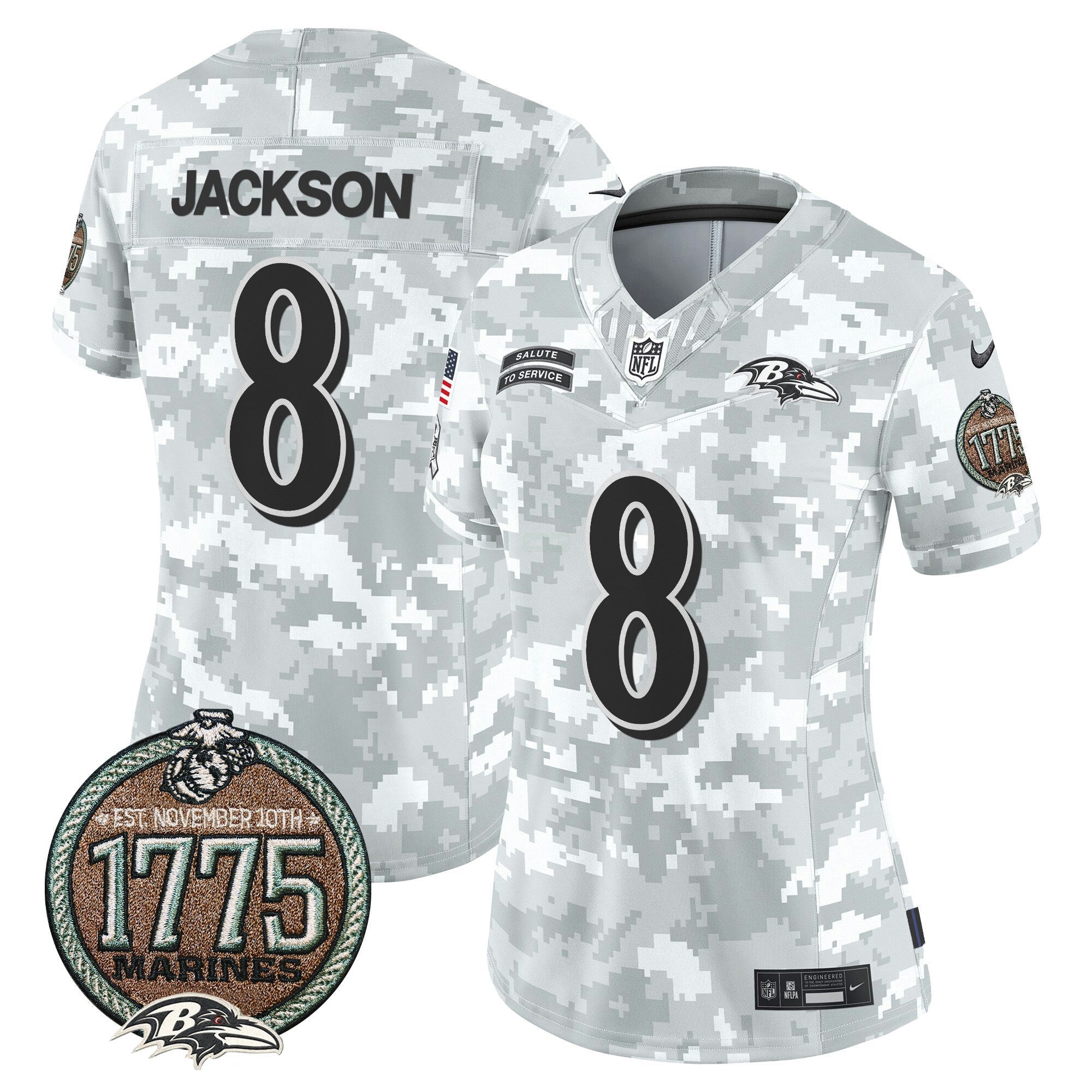 Camisa NFL Women’s 2024 Salute to Service Establishment Year Patch Vapor Limited Jersey