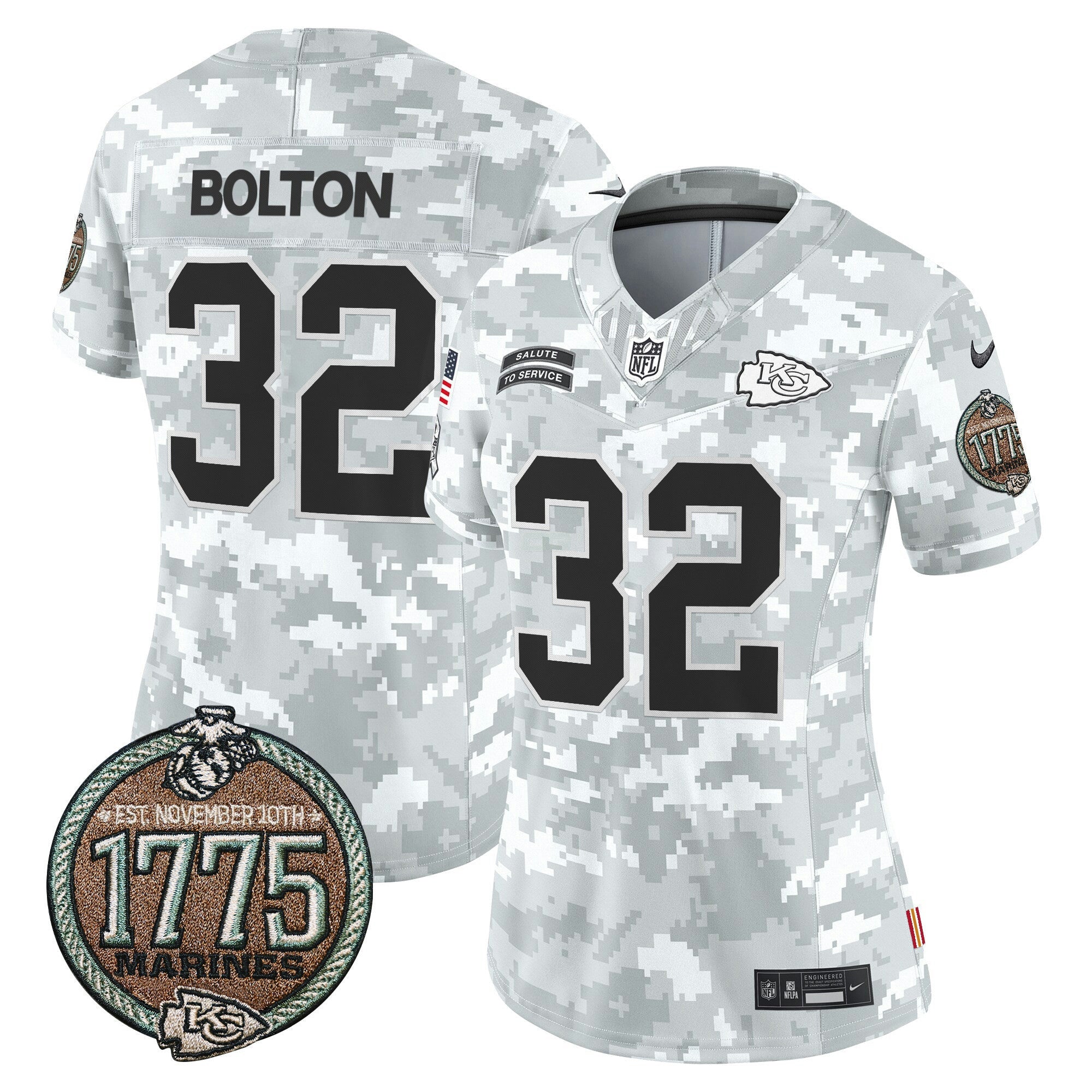 Camisa NFL Women’s 2024 Salute to Service Establishment Year Patch Vapor Limited Jersey