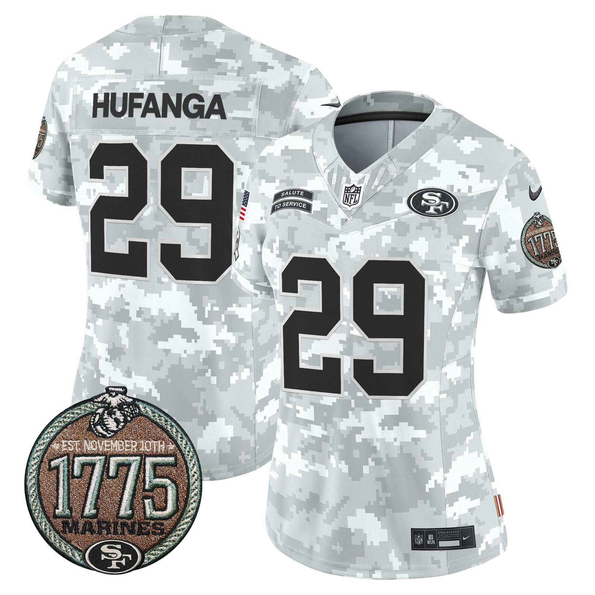 Camisa NFL Women’s 2024 Salute to Service Establishment Year Patch Vapor Limited Jersey