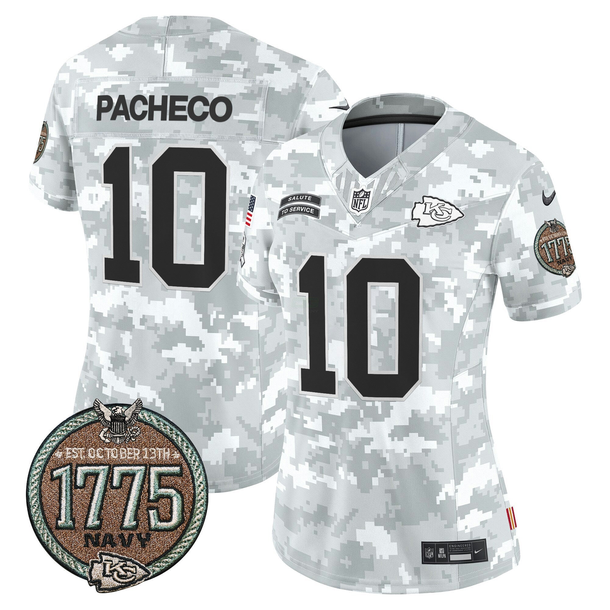 Camisa NFL Women’s 2024 Salute to Service Establishment Year Patch Vapor Limited Jersey