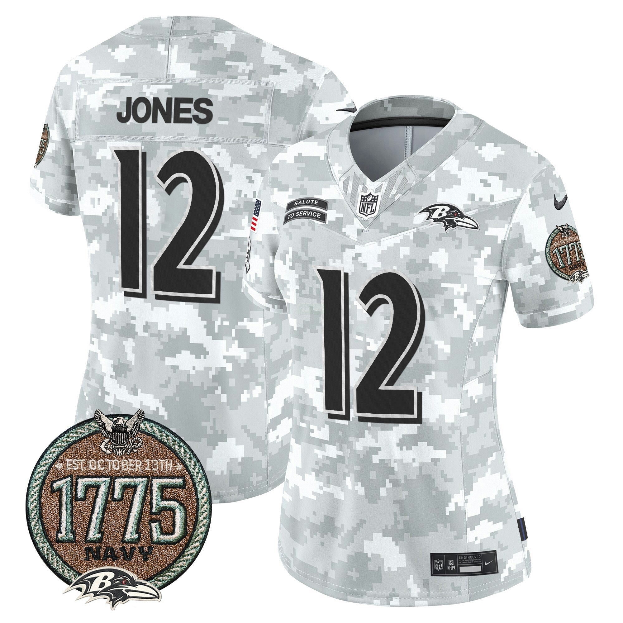 Camisa NFL Women’s 2024 Salute to Service Establishment Year Patch Vapor Limited Jersey