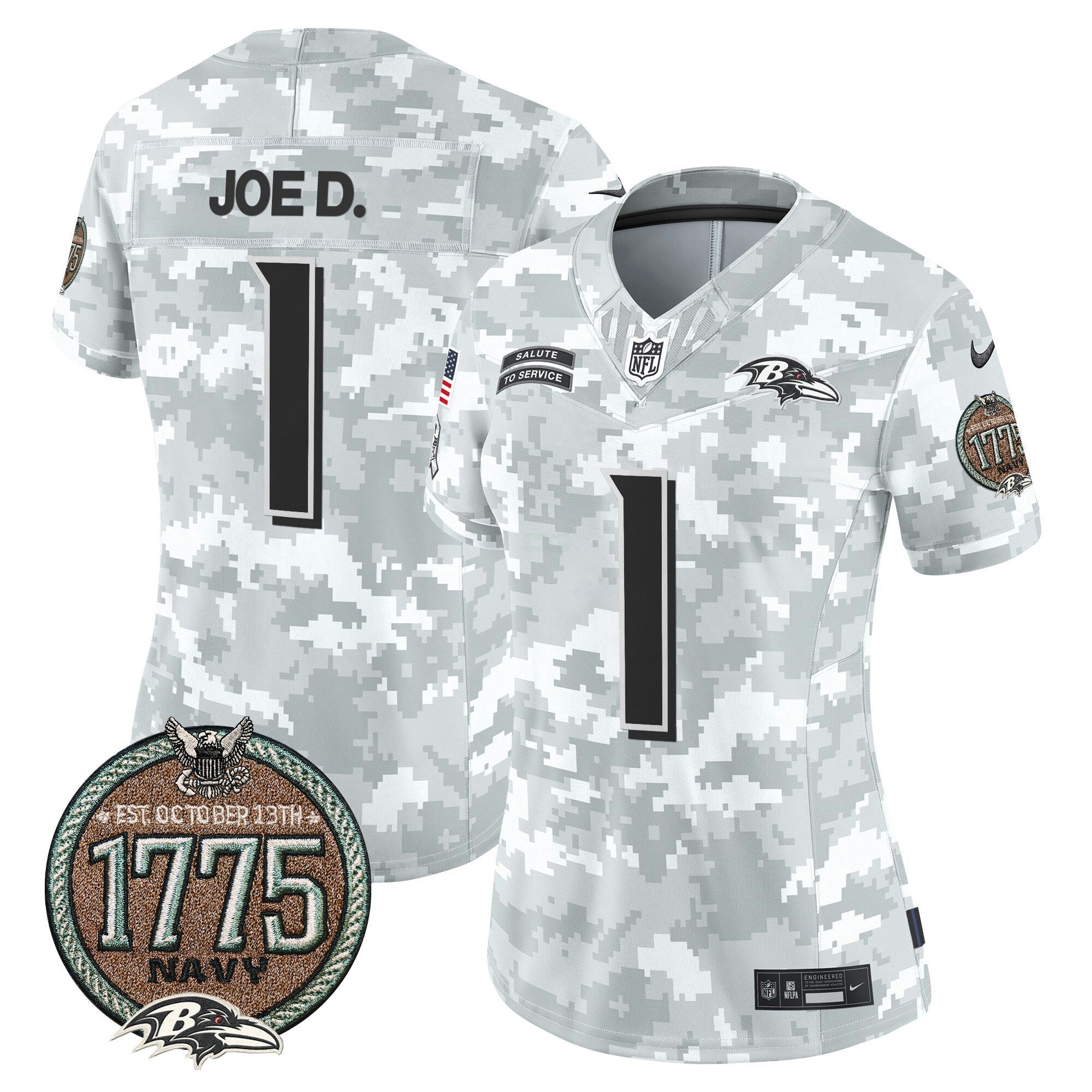 Camisa NFL Women’s 2024 Salute to Service Establishment Year Patch Vapor Limited Jersey