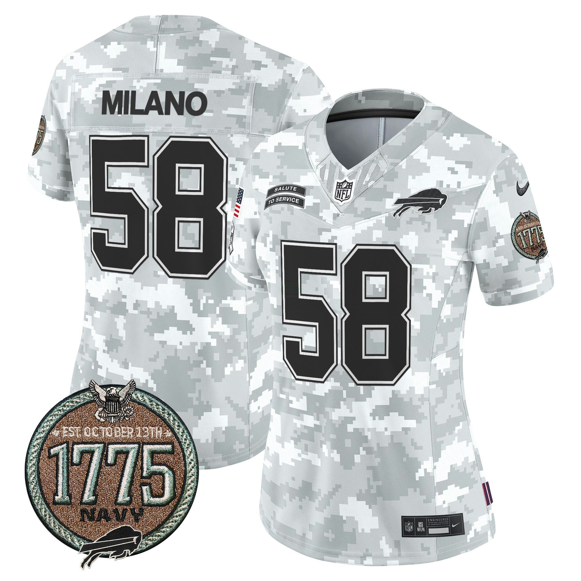 Camisa NFL Women’s 2024 Salute to Service Establishment Year Patch Vapor Limited Jersey