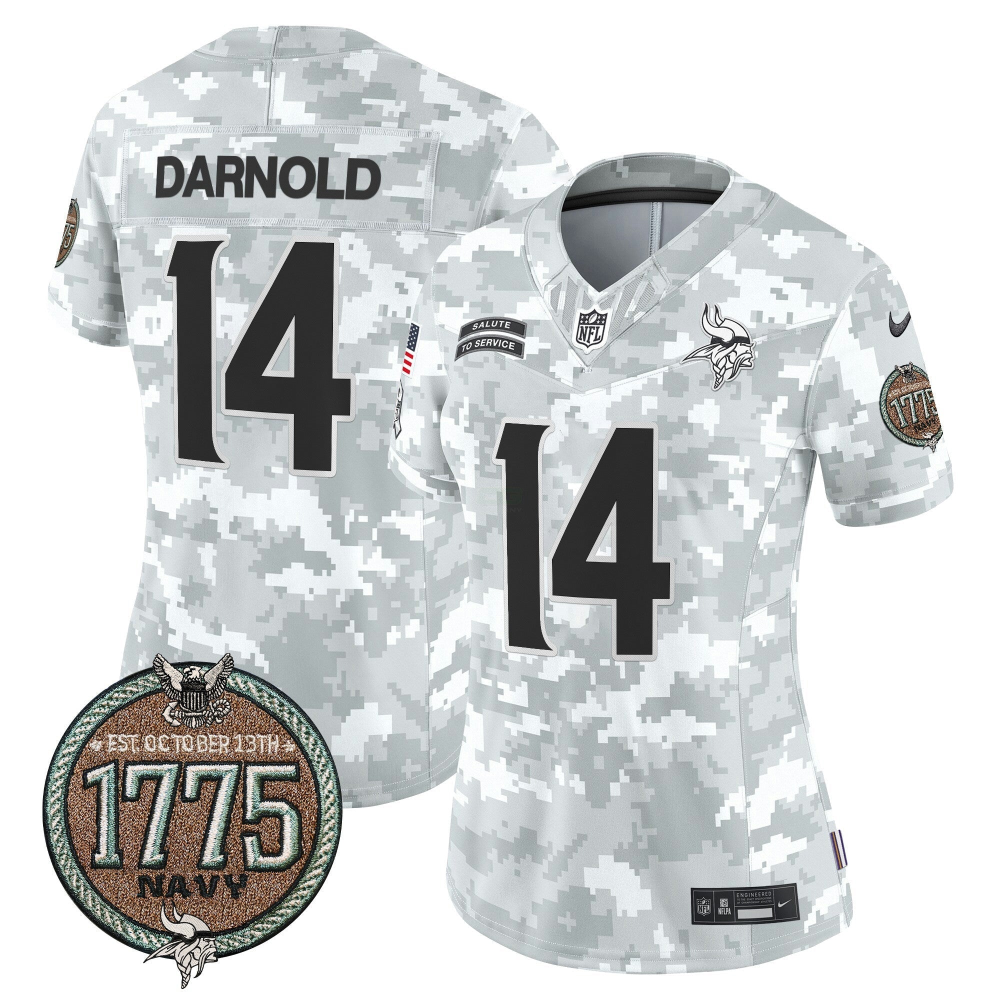 Camisa NFL Women’s 2024 Salute to Service Establishment Year Patch Vapor Limited Jersey
