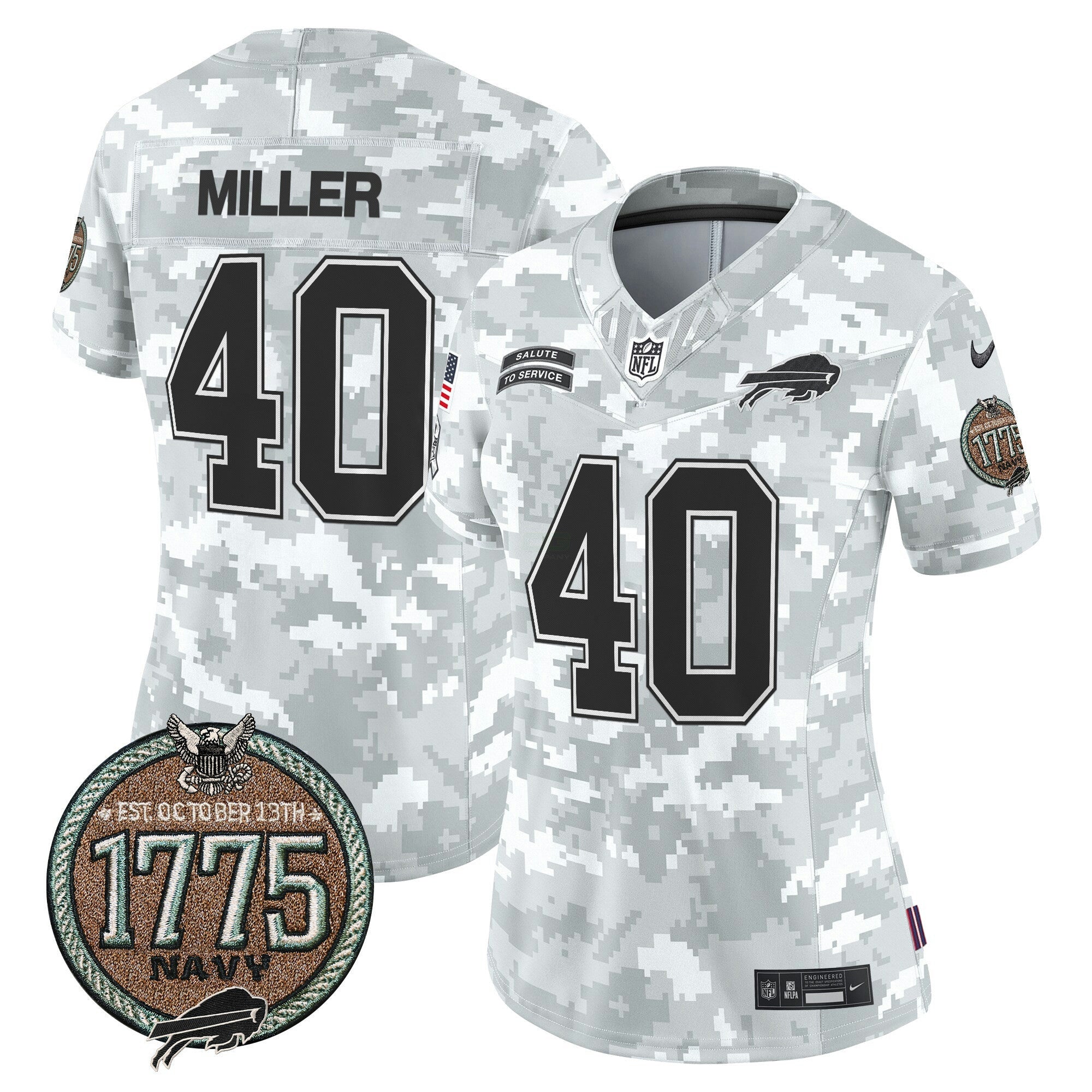 Camisa NFL Women’s 2024 Salute to Service Establishment Year Patch Vapor Limited Jersey