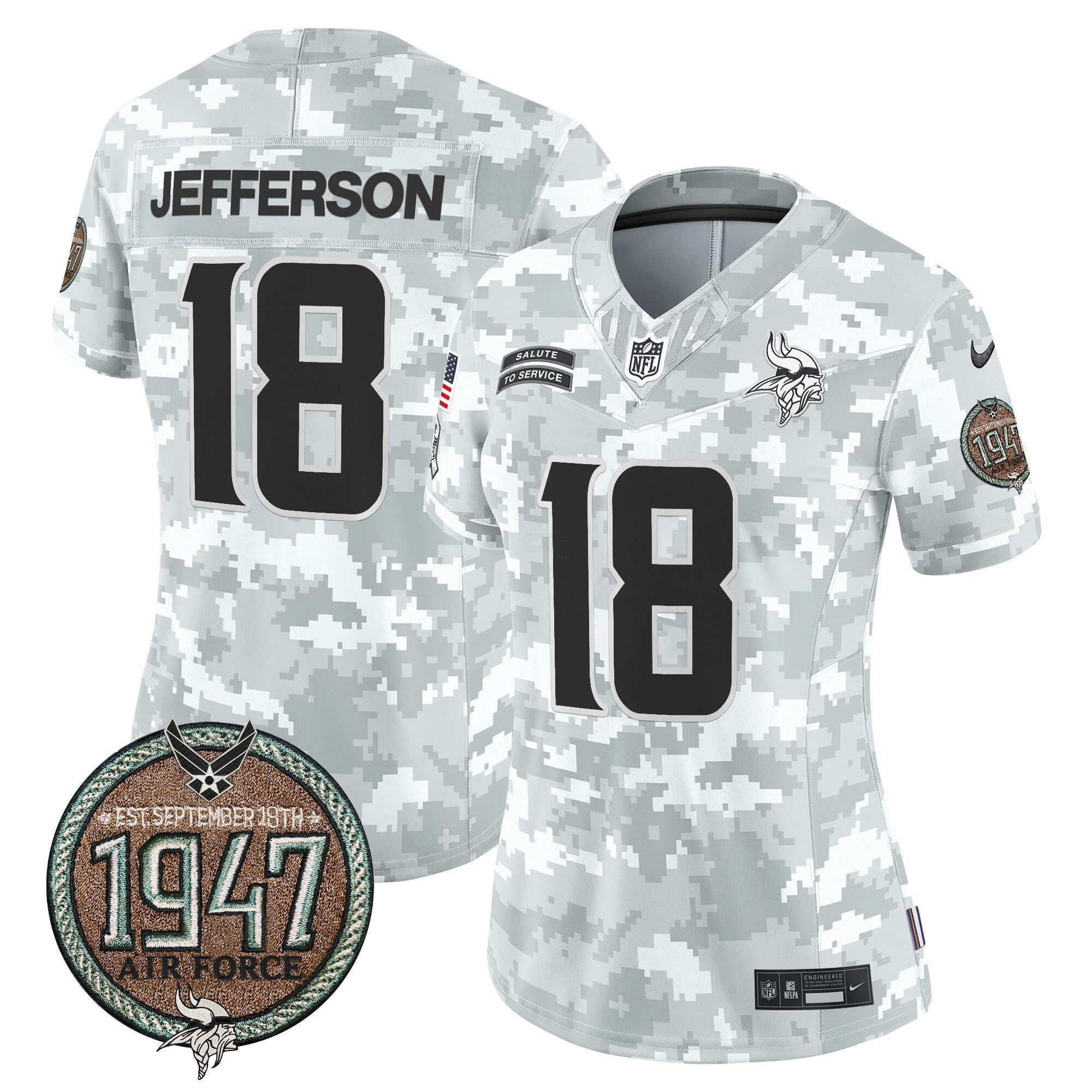 Camisa NFL Women’s 2024 Salute to Service Establishment Year Patch Vapor Limited Jersey