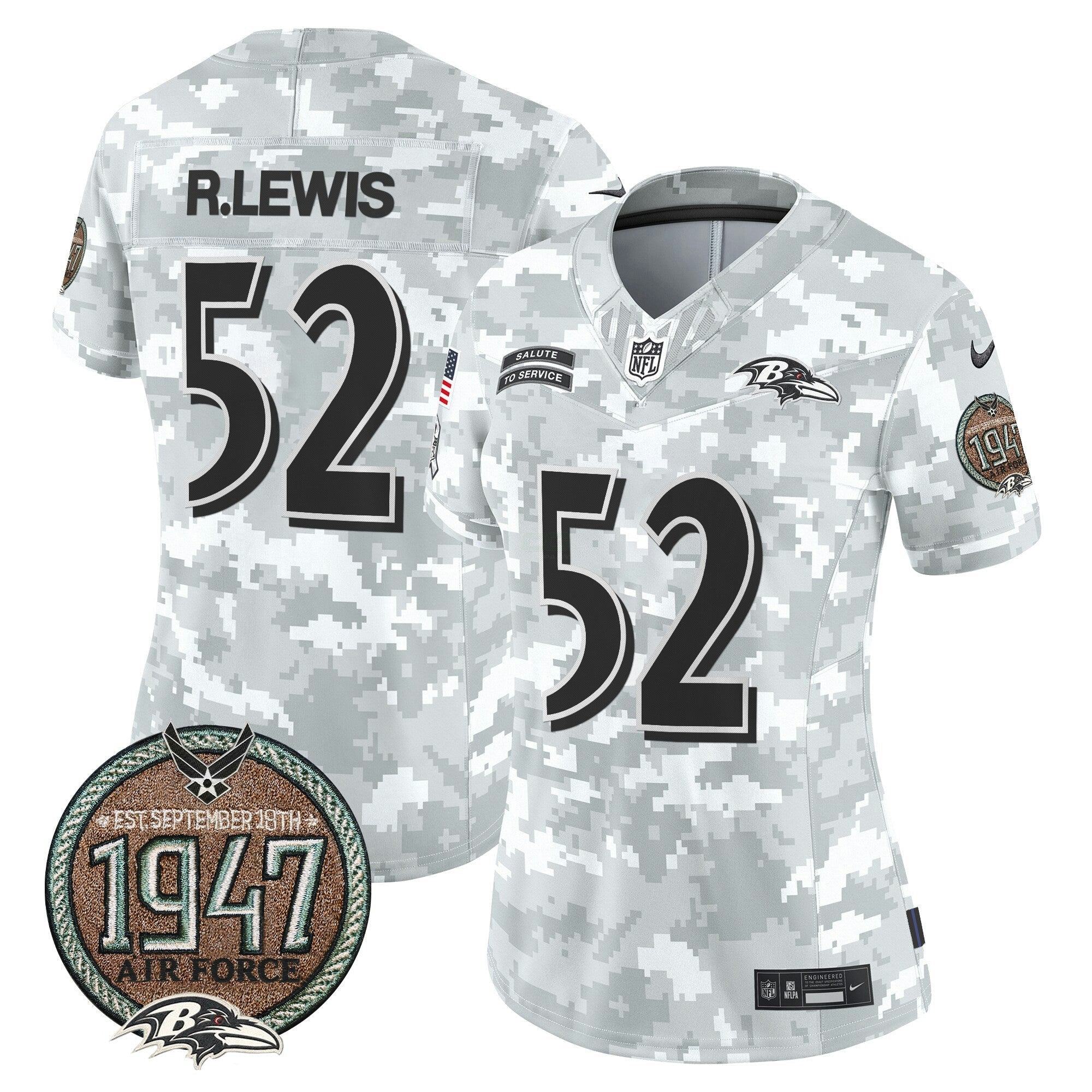 Camisa NFL Women’s 2024 Salute to Service Establishment Year Patch Vapor Limited Jersey