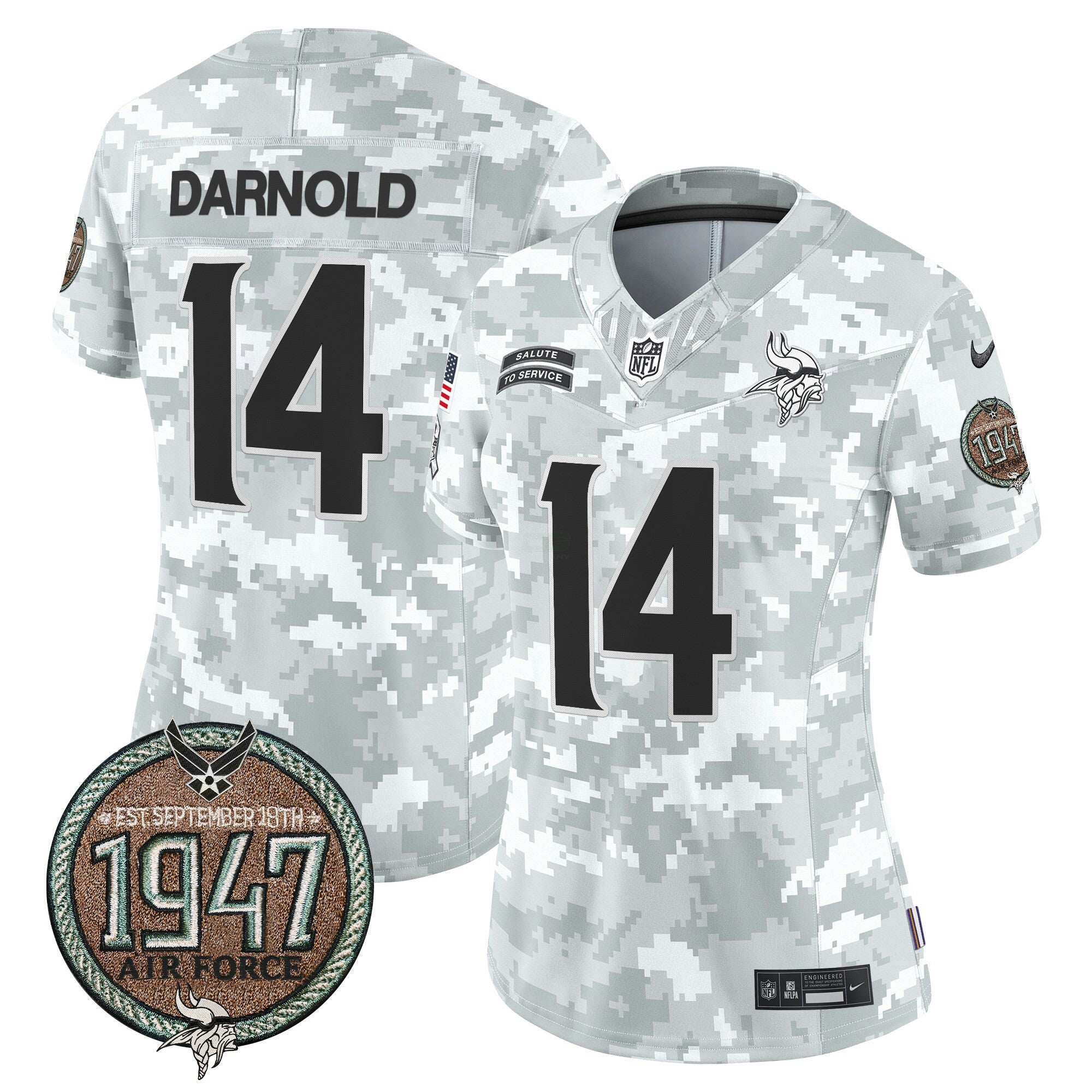 Camisa NFL Women’s 2024 Salute to Service Establishment Year Patch Vapor Limited Jersey