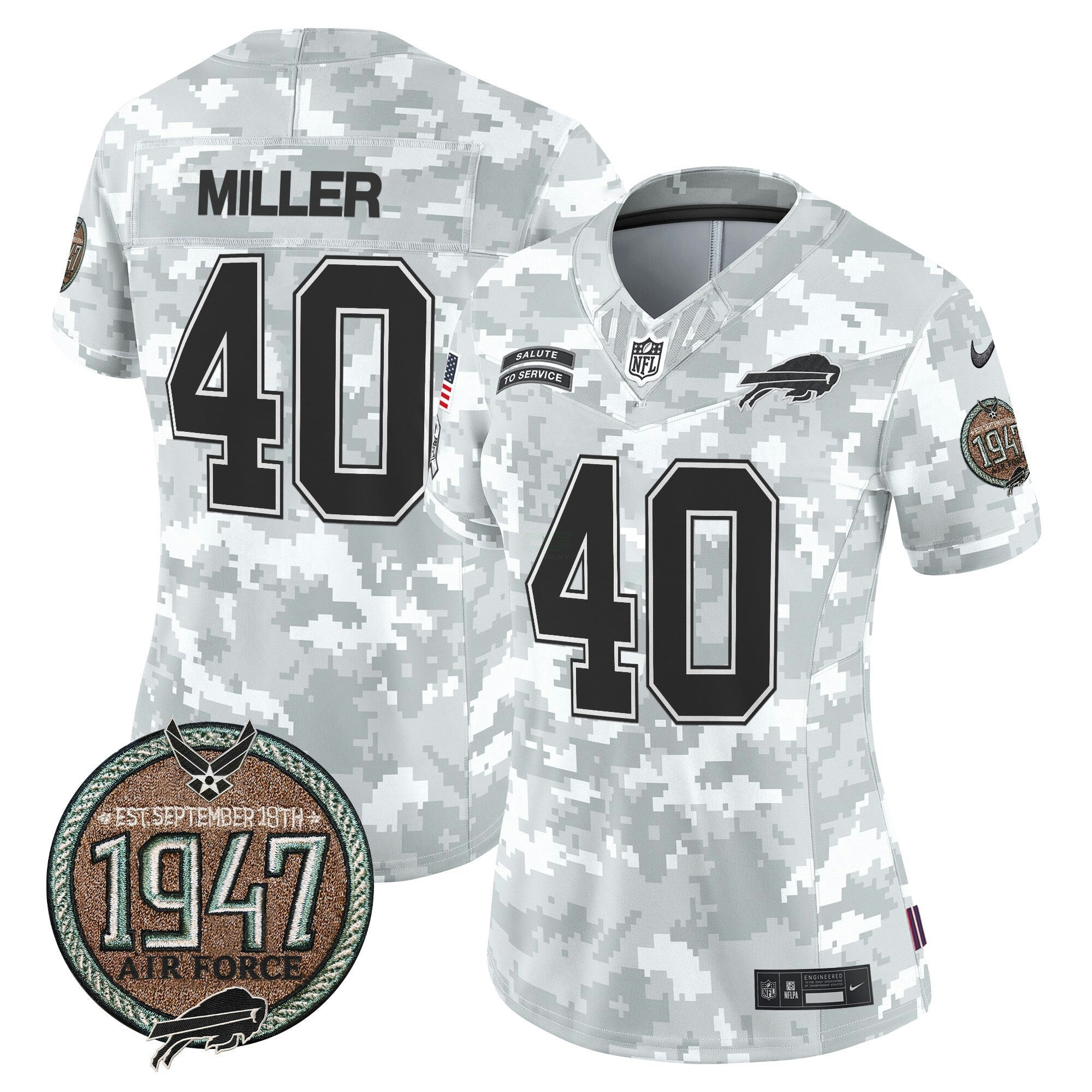 Camisa NFL Women’s 2024 Salute to Service Establishment Year Patch Vapor Limited Jersey