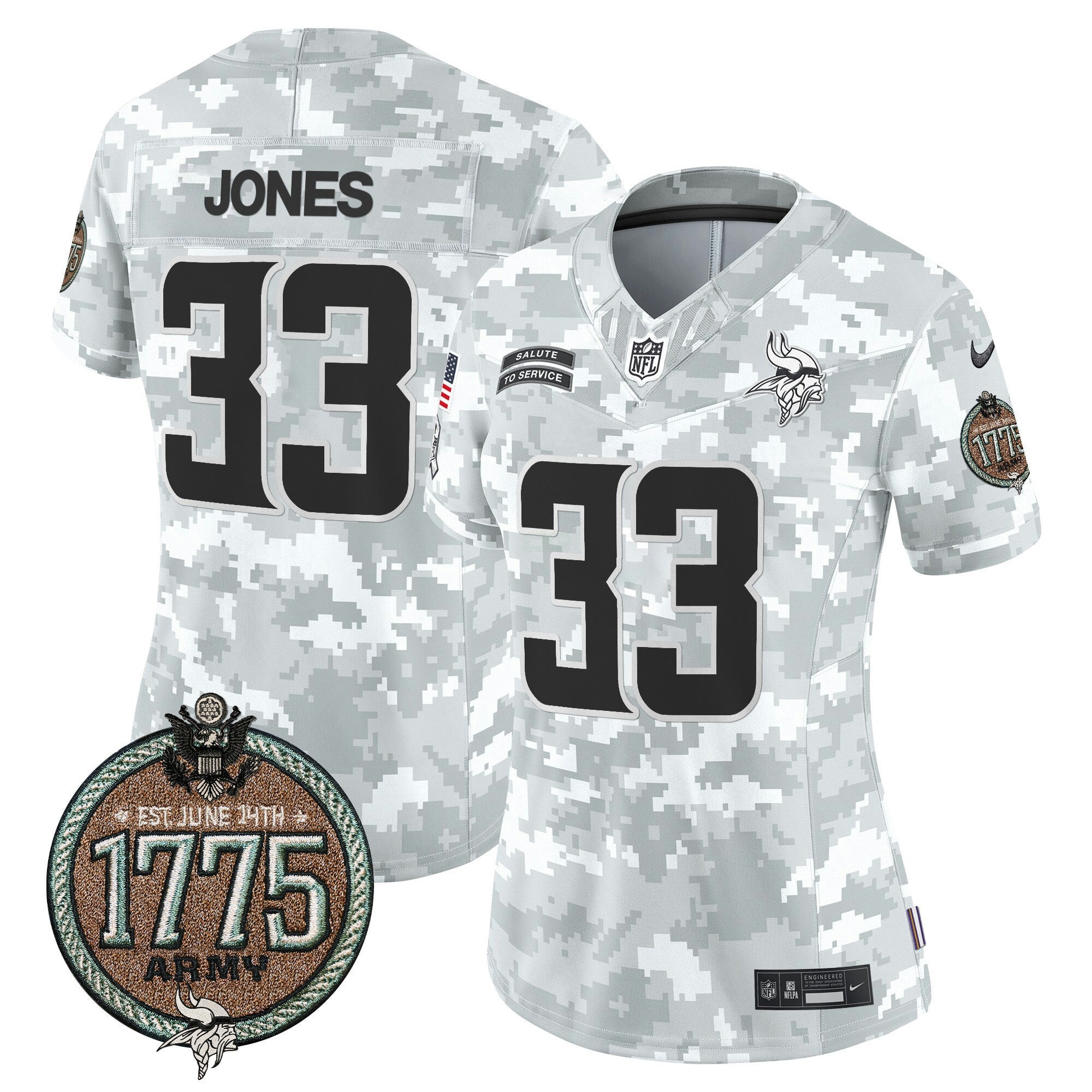 Camisa NFL Women’s 2024 Salute to Service Establishment Year Patch Vapor Limited Jersey