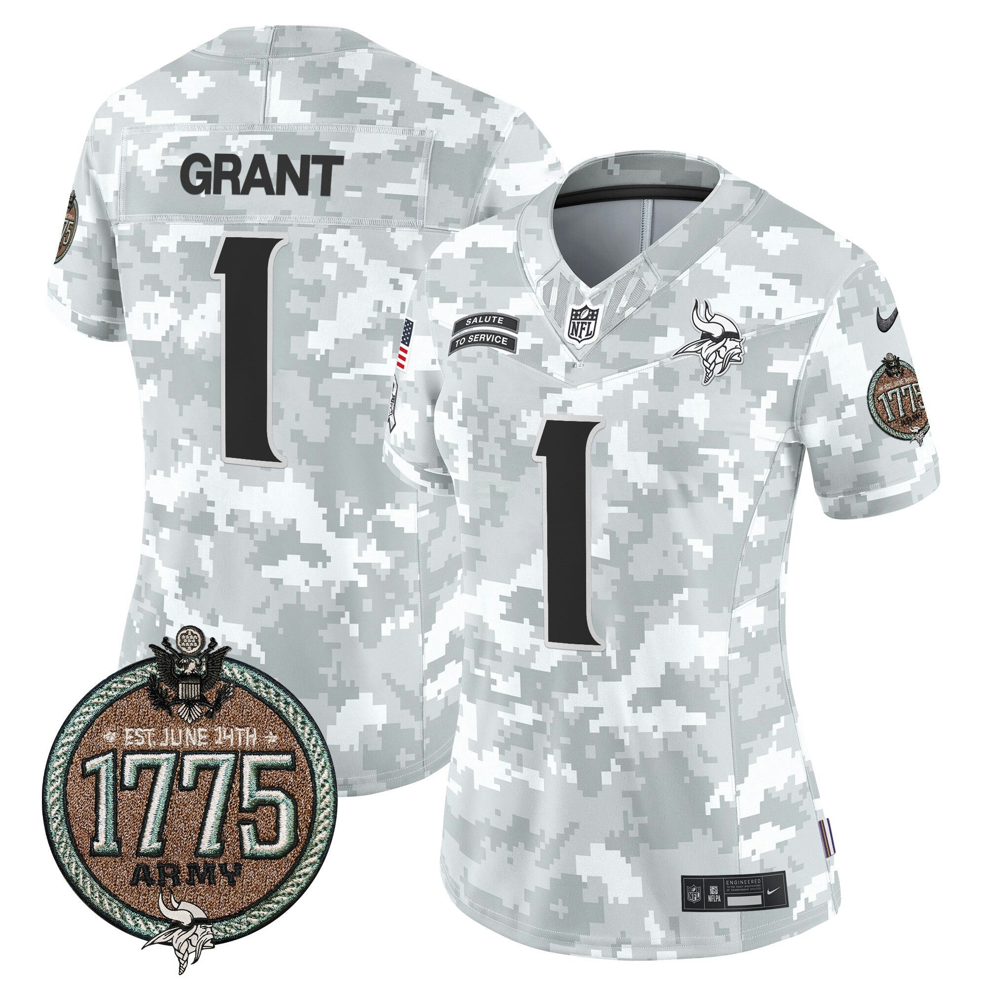 Camisa NFL Women’s 2024 Salute to Service Establishment Year Patch Vapor Limited Jersey