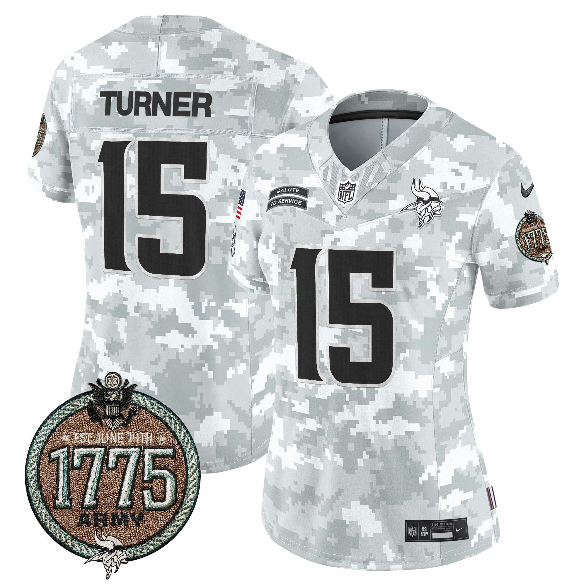 Camisa NFL Women’s 2024 Salute to Service Establishment Year Patch Vapor Limited Jersey