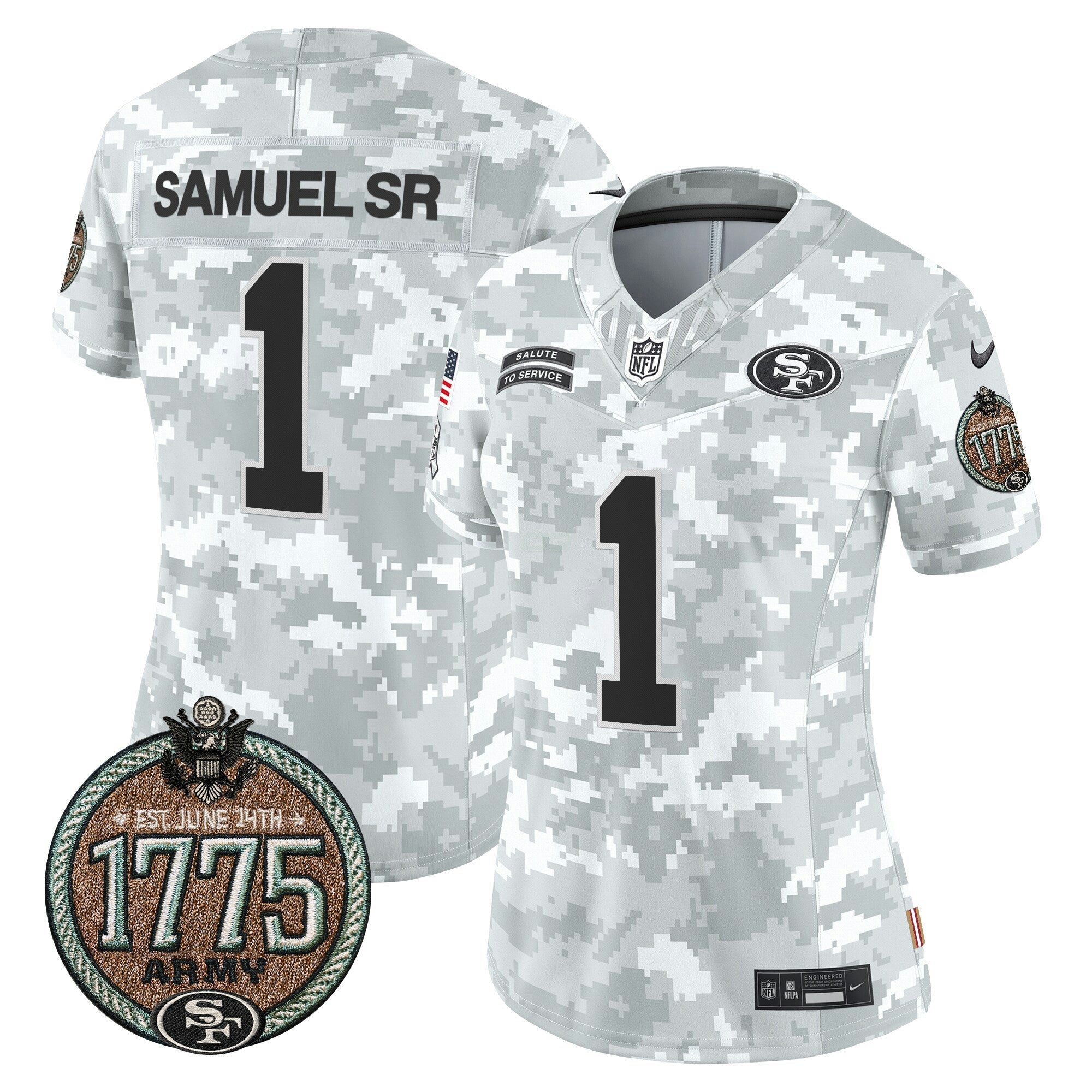 Camisa NFL Women’s 2024 Salute to Service Establishment Year Patch Vapor Limited Jersey
