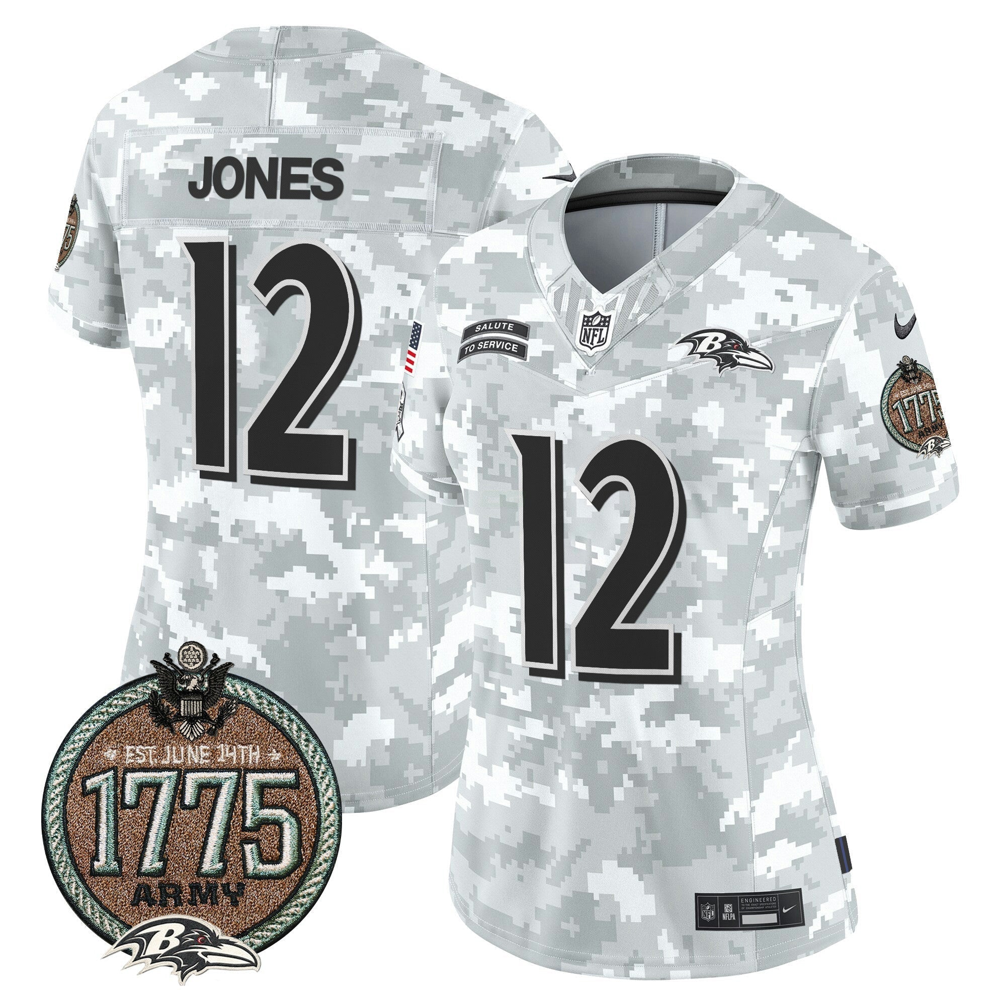 Camisa NFL Women’s 2024 Salute to Service Establishment Year Patch Vapor Limited Jersey