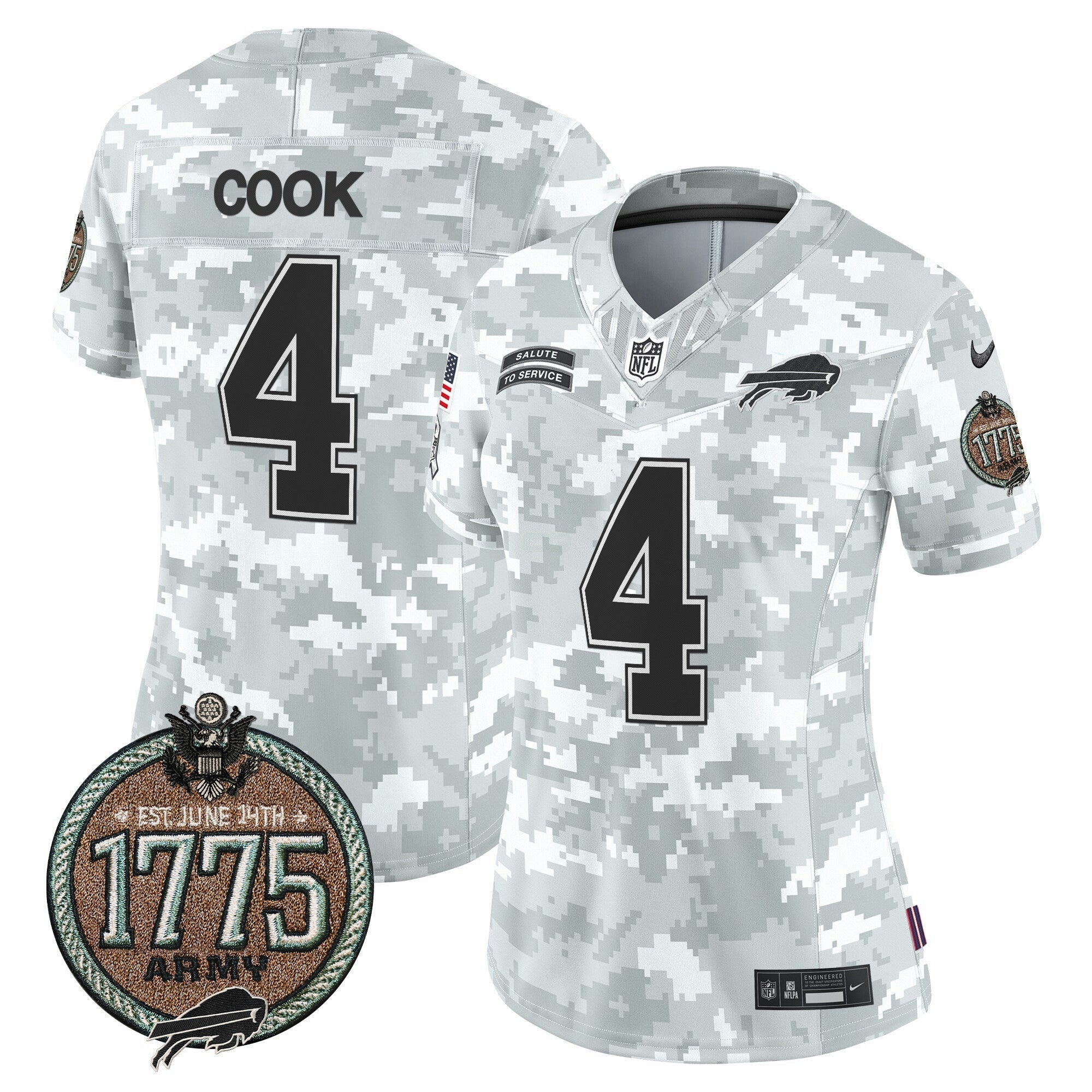Camisa NFL Women’s 2024 Salute to Service Establishment Year Patch Vapor Limited Jersey