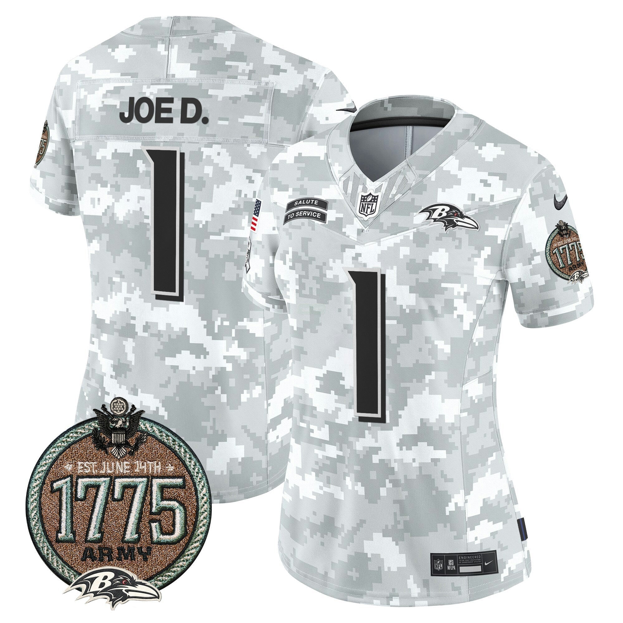 Camisa NFL Women’s 2024 Salute to Service Establishment Year Patch Vapor Limited Jersey