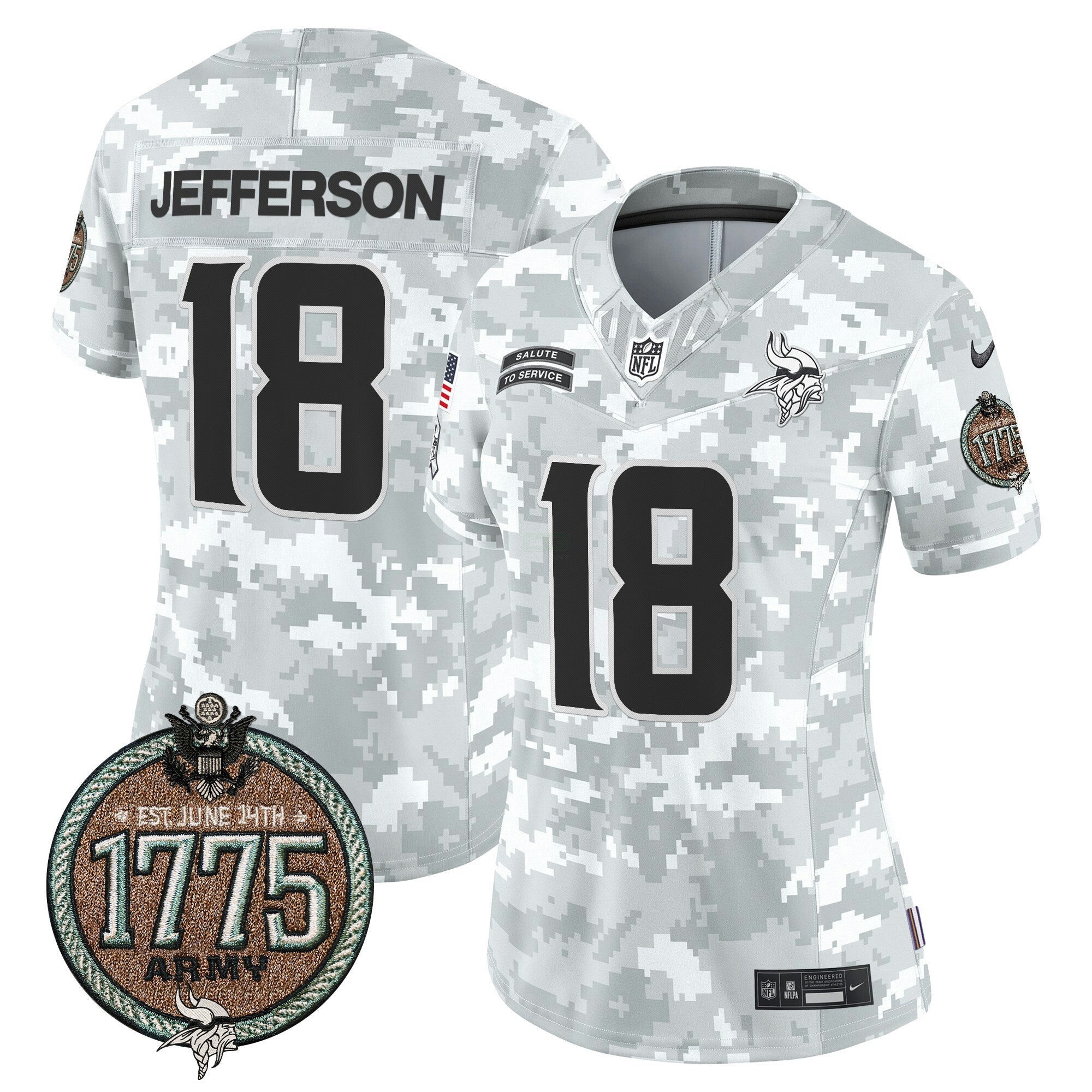 Camisa NFL Women’s 2024 Salute to Service Establishment Year Patch Vapor Limited Jersey