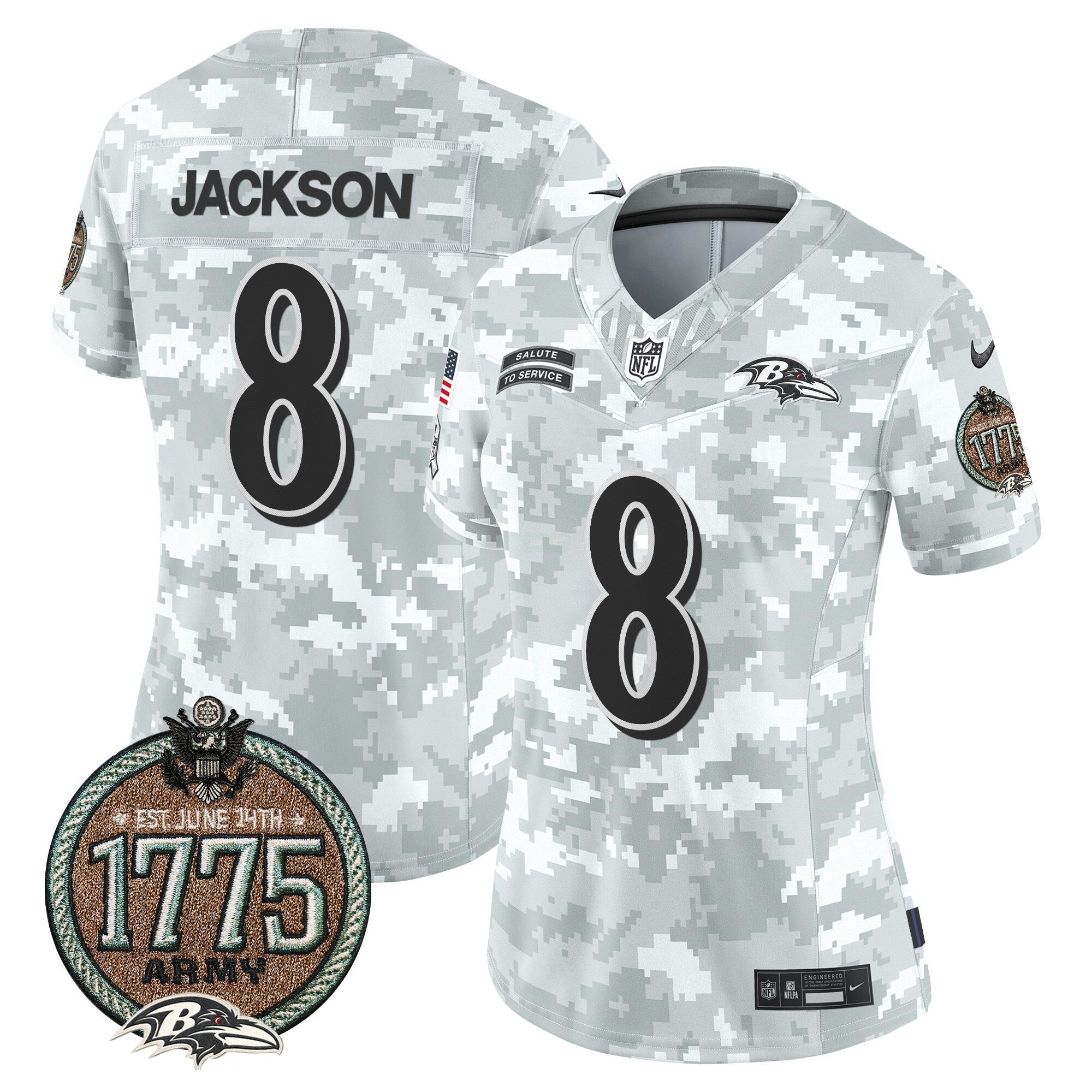 Camisa NFL Women’s 2024 Salute to Service Establishment Year Patch Vapor Limited Jersey