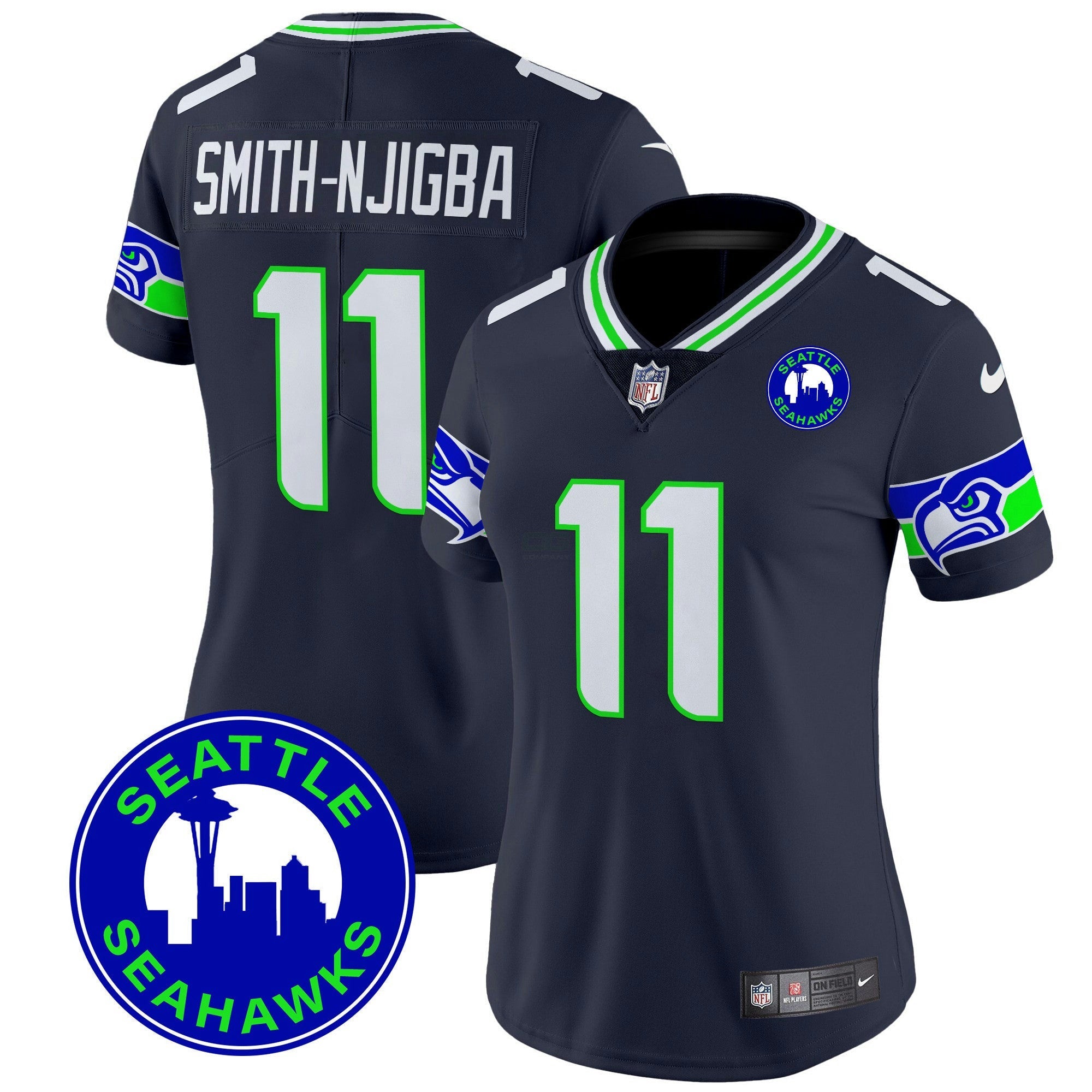 Camisa NFL Women’s 2024 Seattle City Patch Vapor Limited Jersey