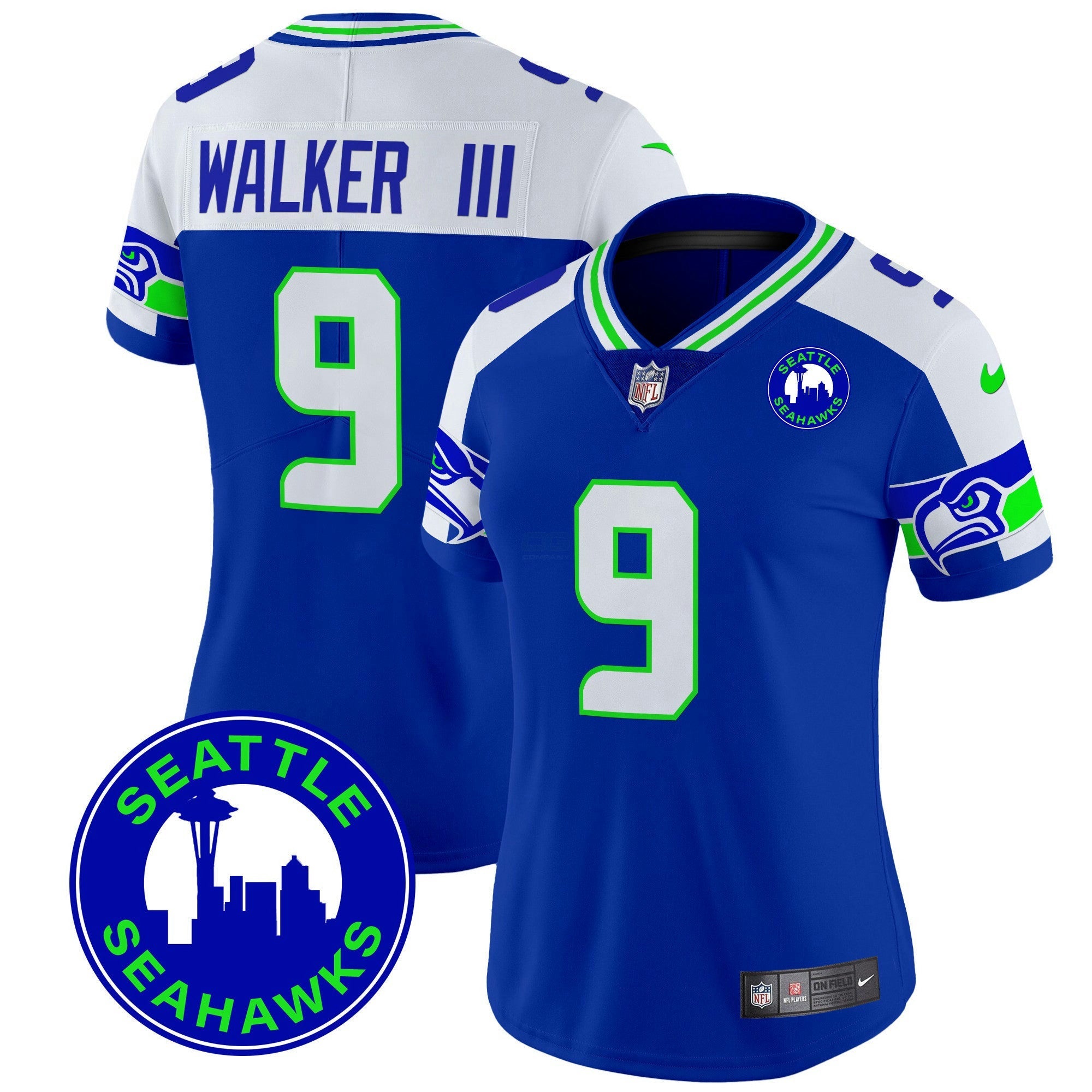 Camisa NFL Women’s 2024 Seattle City Patch Vapor Limited Jersey