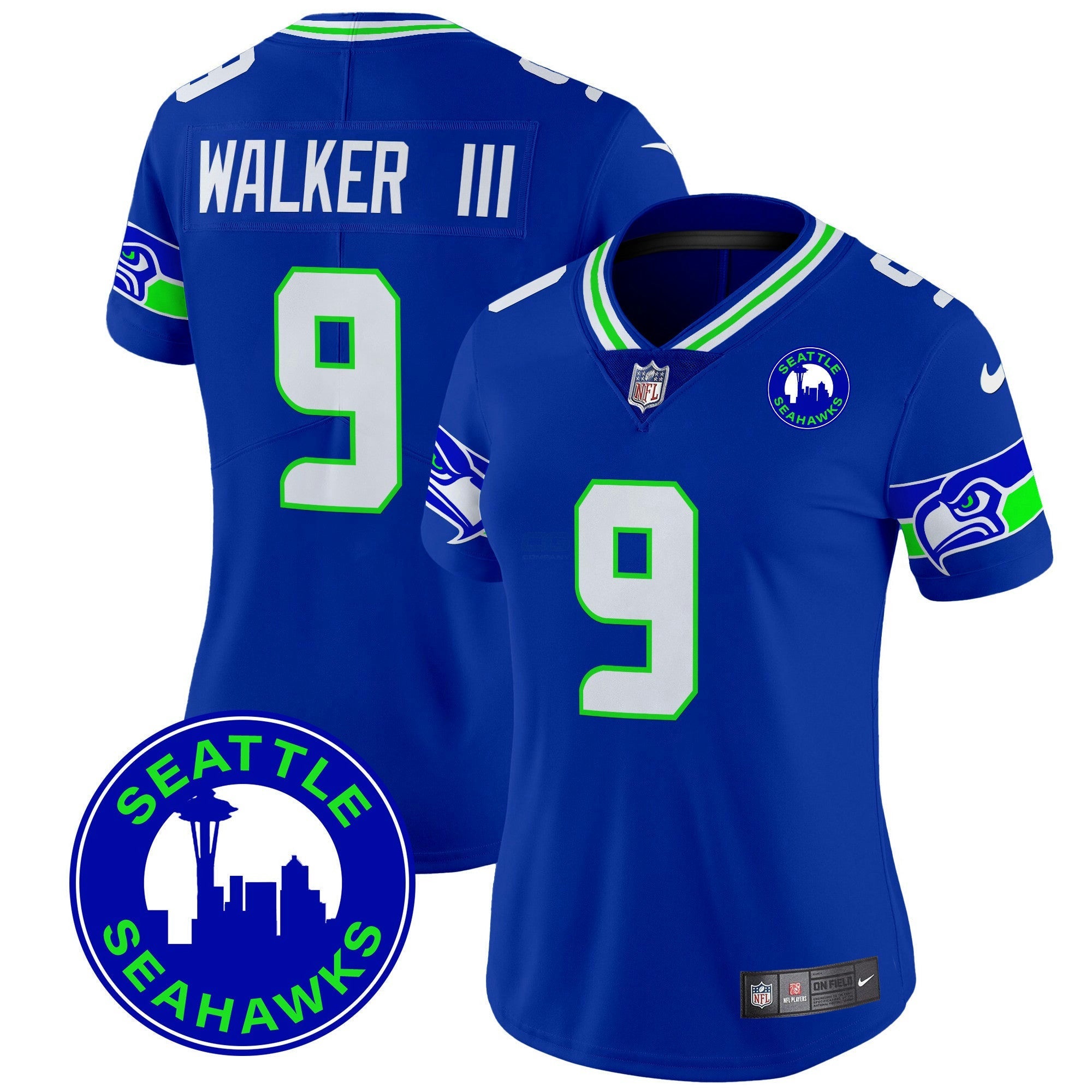 Camisa NFL Women’s 2024 Seattle City Patch Vapor Limited Jersey