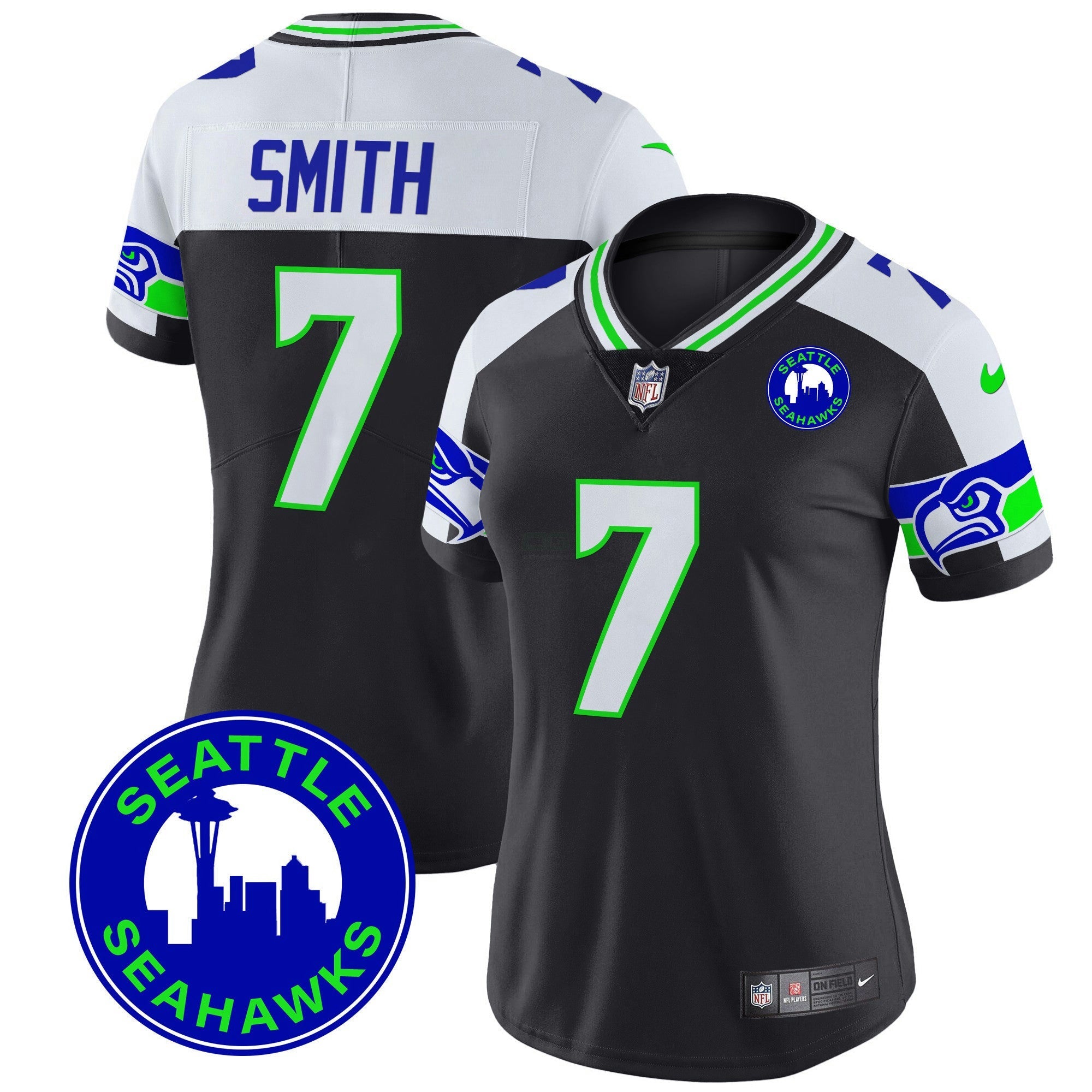 Camisa NFL Women’s 2024 Seattle City Patch Vapor Limited Jersey