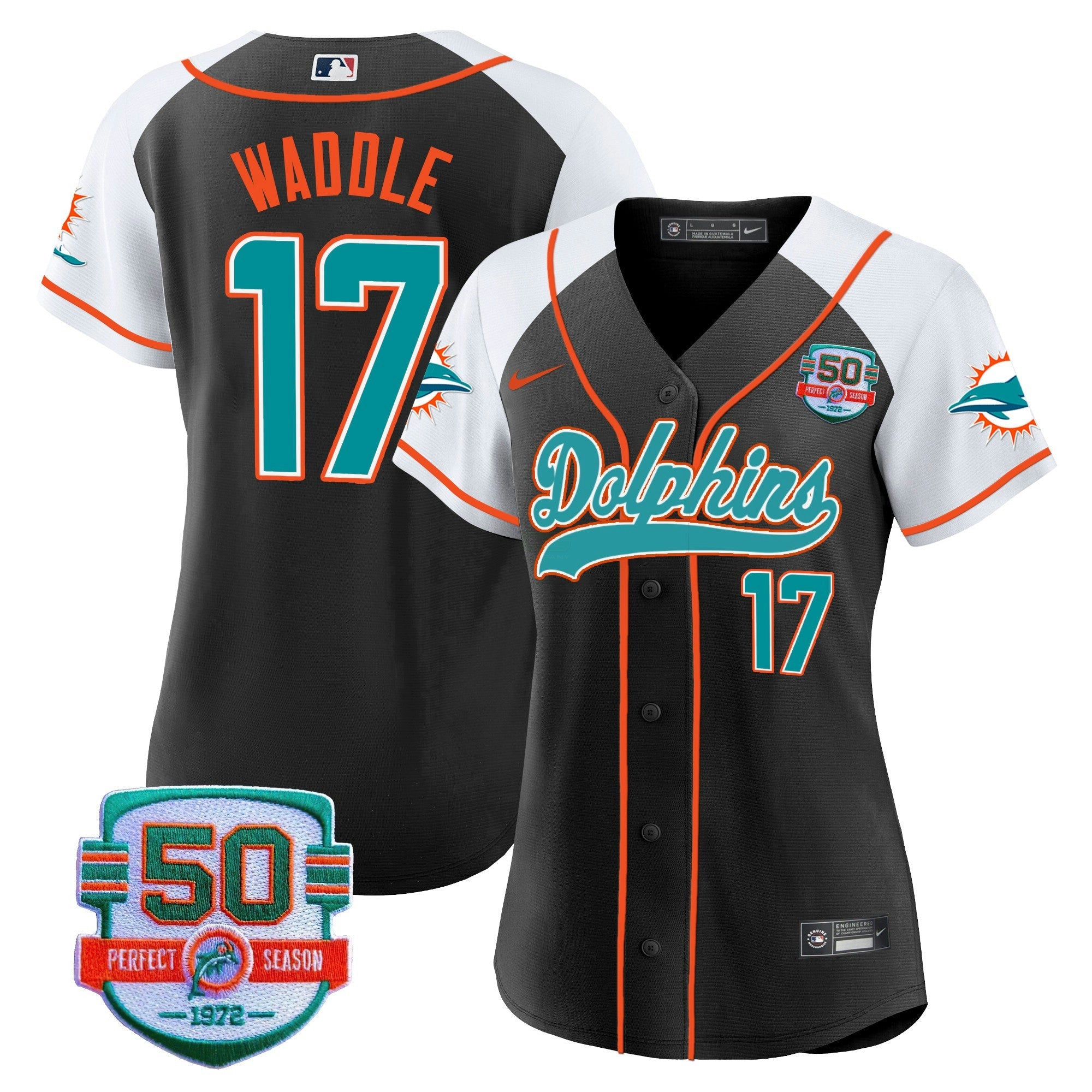Camisa NFL Women’s 50th 1972 Perfect Season Patch Jersey