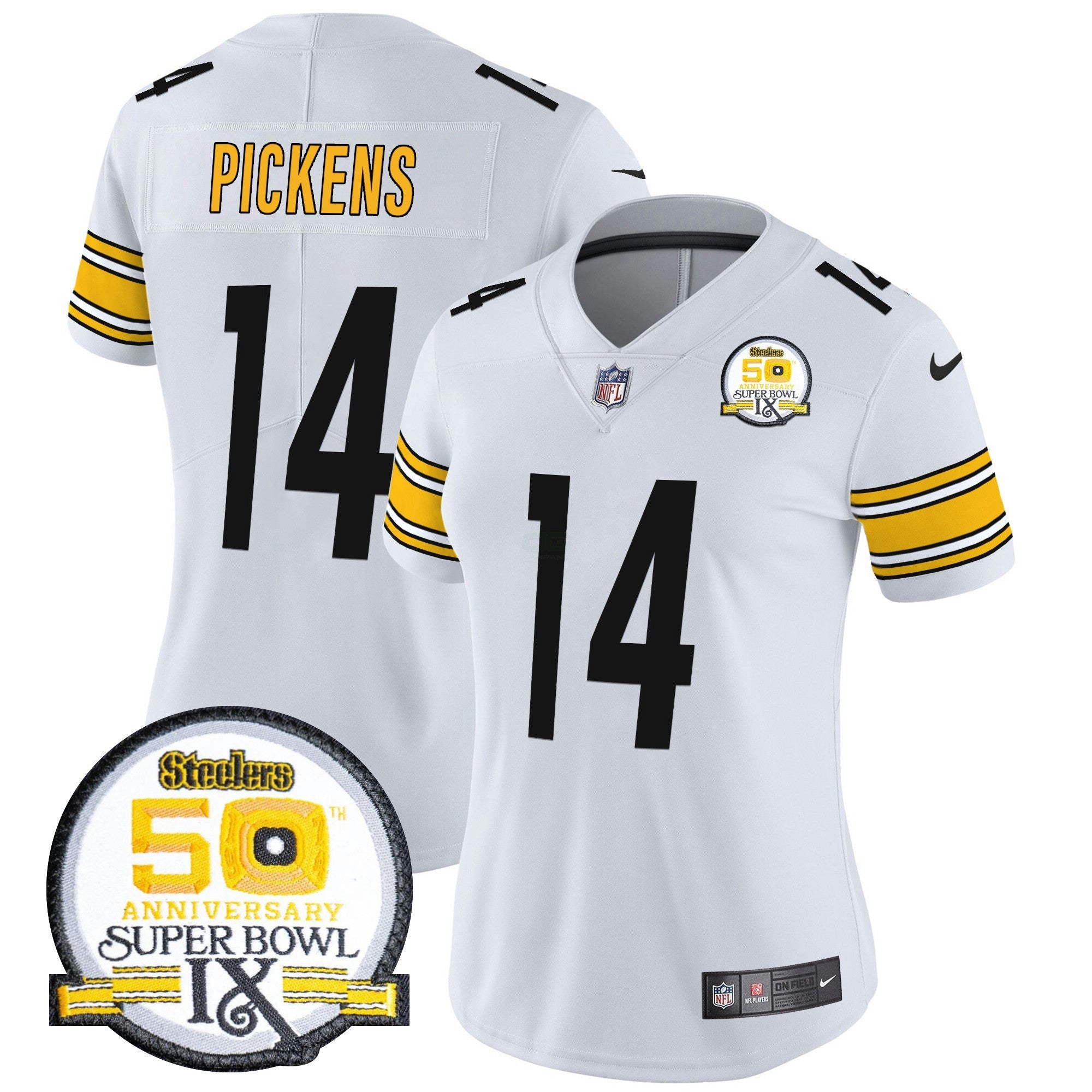 Camisa NFL Women’s 50th Anniversary Of Super Bowl IX Patch Vapor Limited Jersey