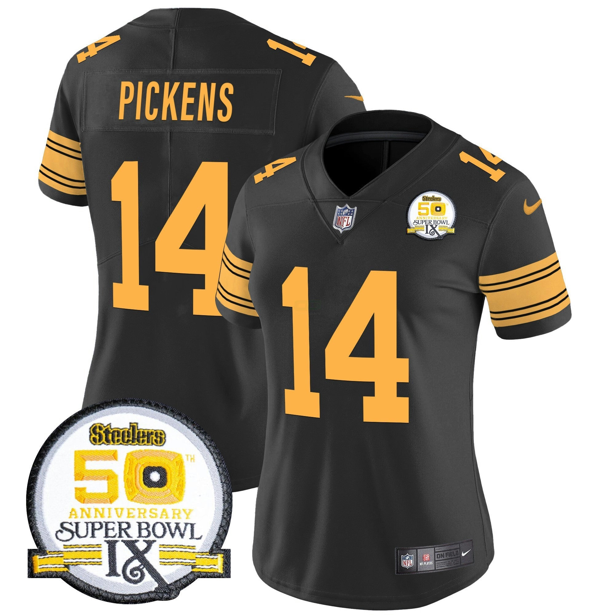 Camisa NFL Women’s 50th Anniversary Of Super Bowl IX Patch Vapor Limited Jersey