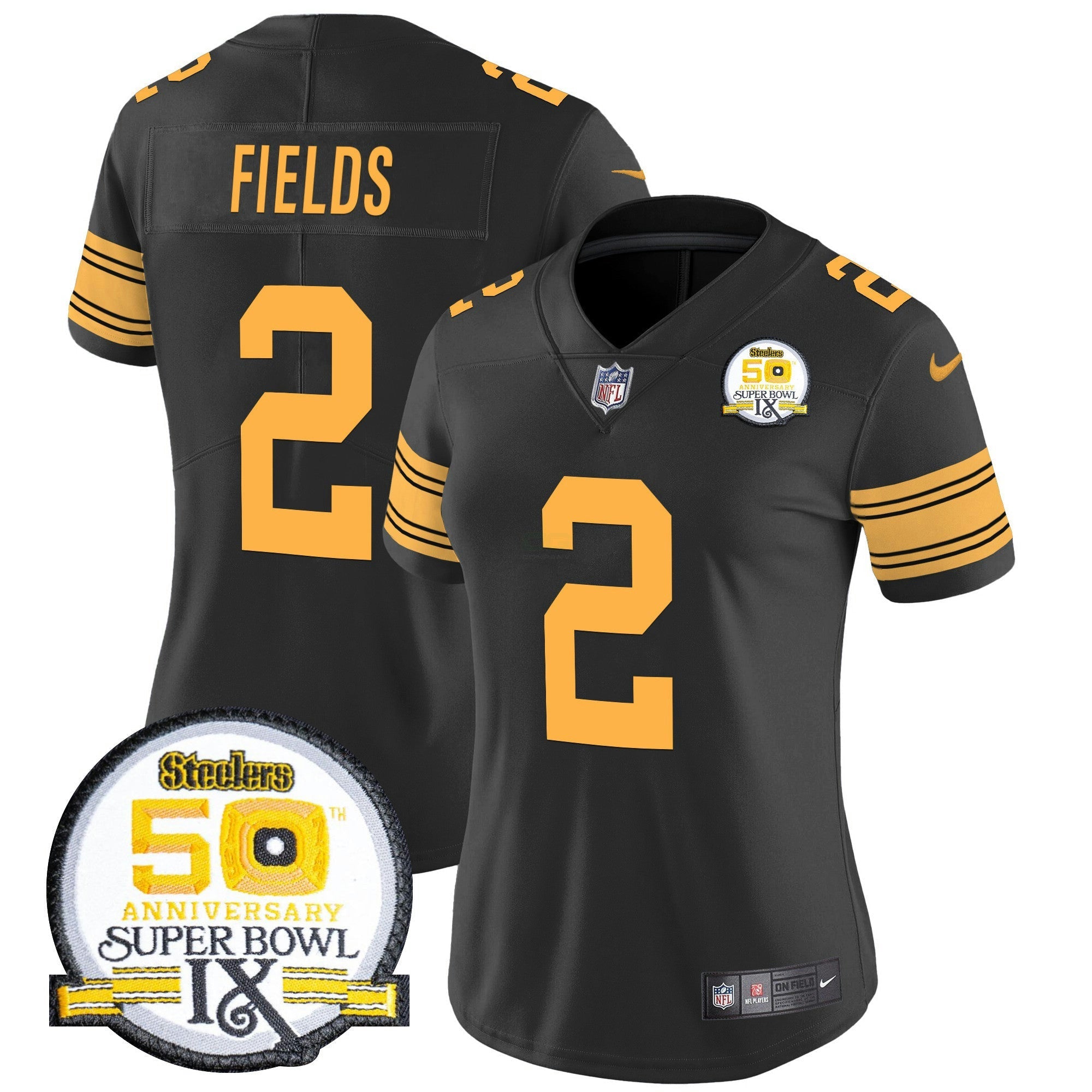 Camisa NFL Women’s 50th Anniversary Of Super Bowl IX Patch Vapor Limited Jersey