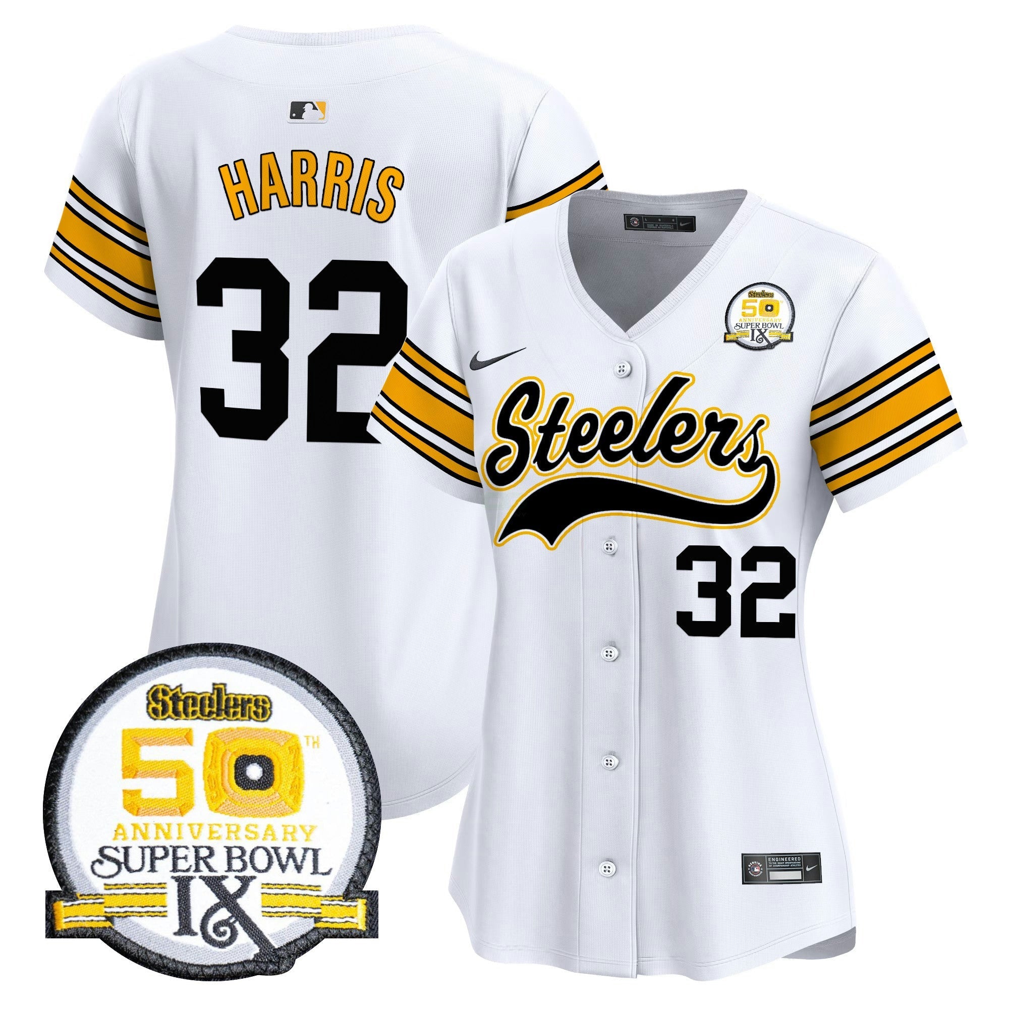 Camisa NFL Women’s 50th Anniversary Of Super Bowl IX Patch Vapor Premier Jersey