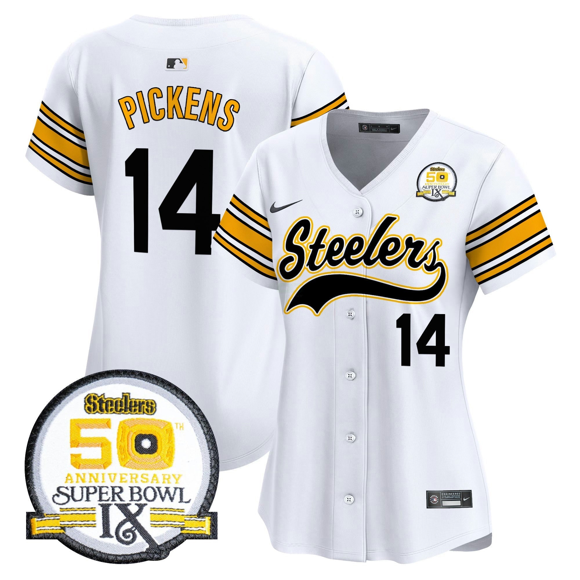 Camisa NFL Women’s 50th Anniversary Of Super Bowl IX Patch Vapor Premier Jersey