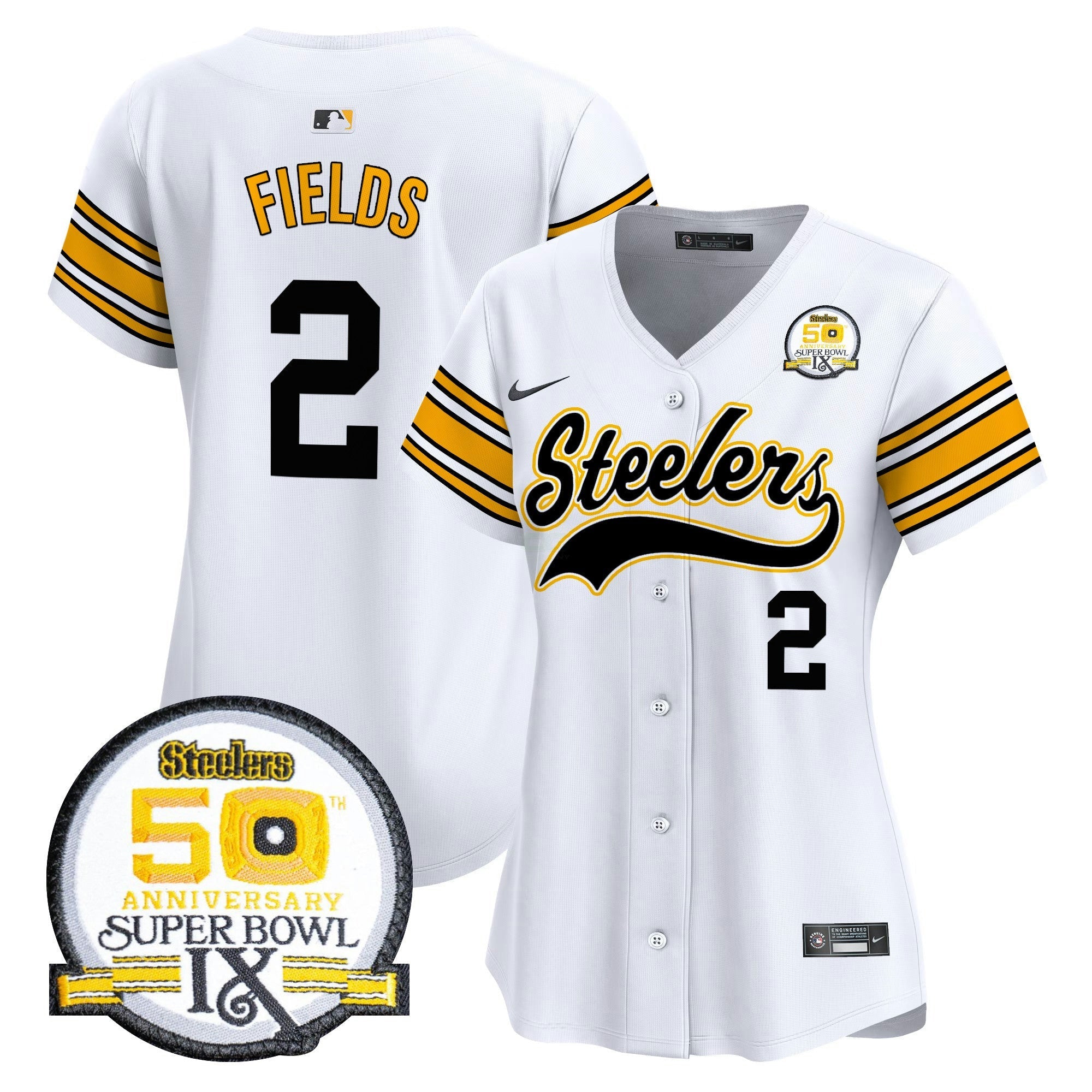 Camisa NFL Women’s 50th Anniversary Of Super Bowl IX Patch Vapor Premier Jersey