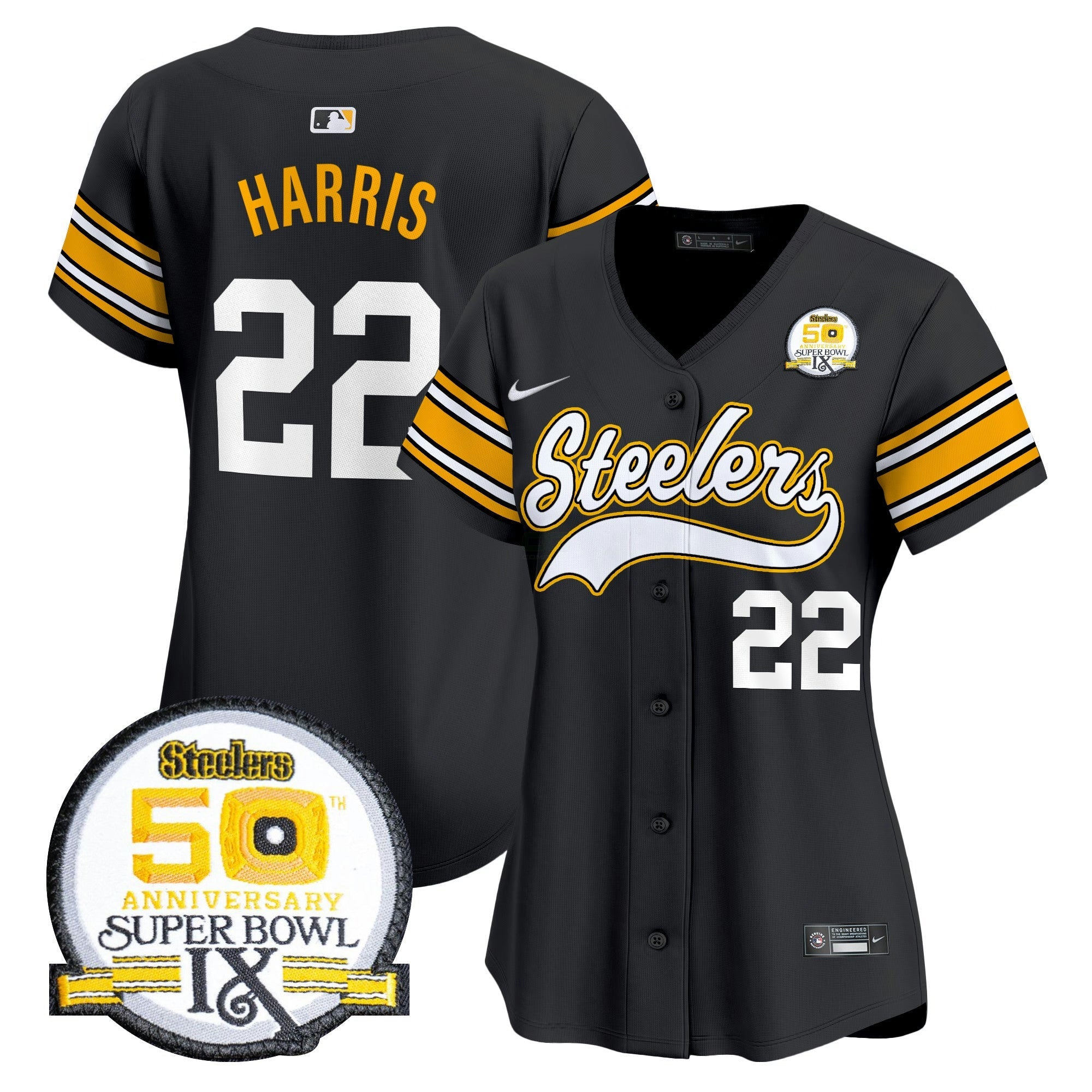 Camisa NFL Women’s 50th Anniversary Of Super Bowl IX Patch Vapor Premier Jersey