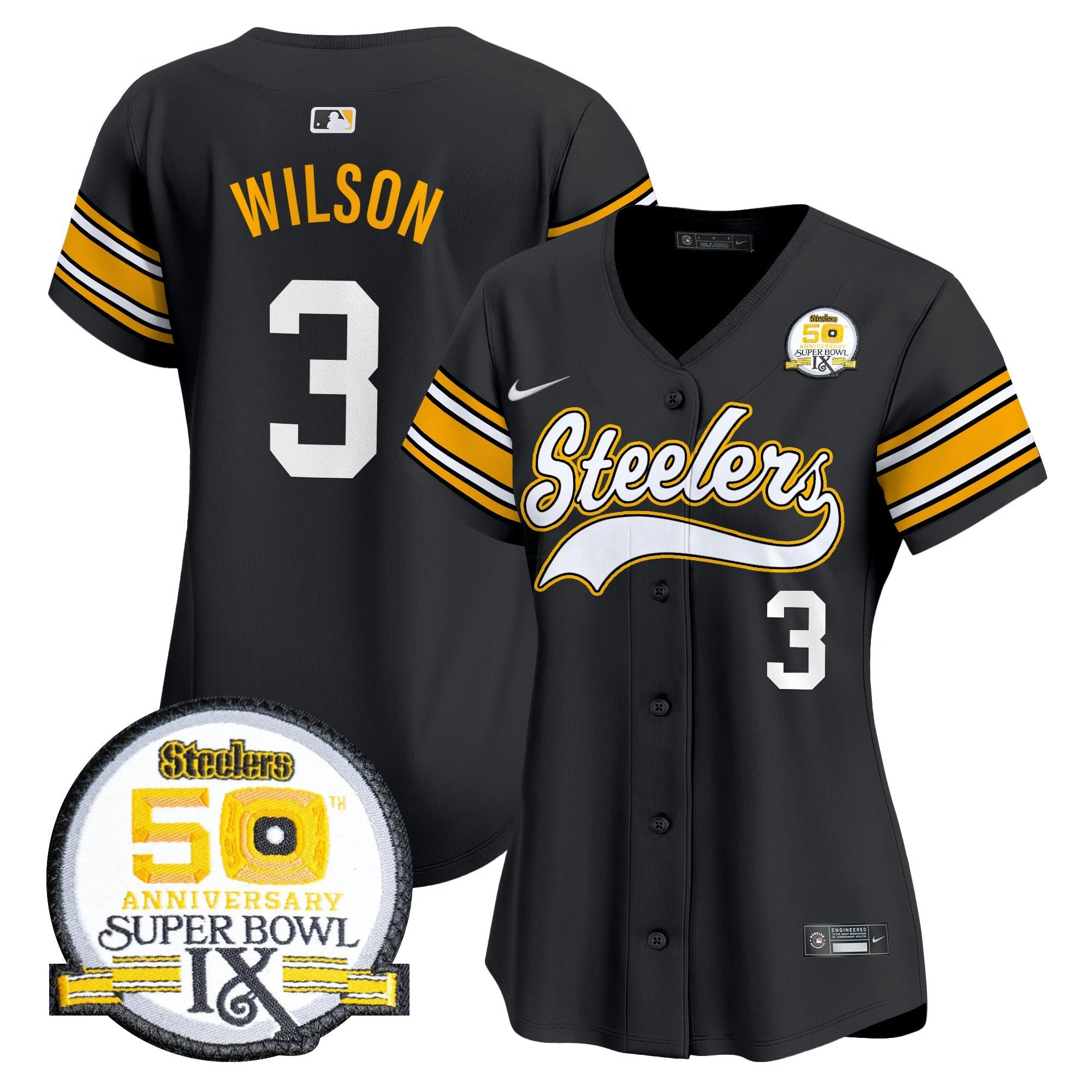 Camisa NFL Women’s 50th Anniversary Of Super Bowl IX Patch Vapor Premier Jersey
