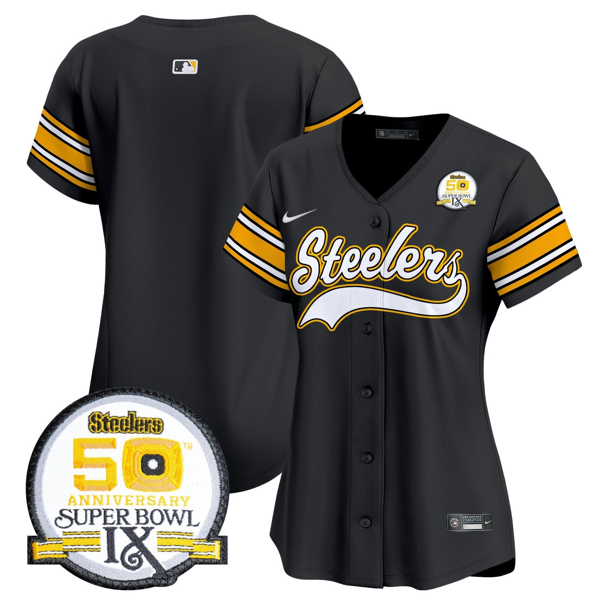 Camisa NFL Women’s 50th Anniversary Of Super Bowl IX Patch Vapor Premier Jersey
