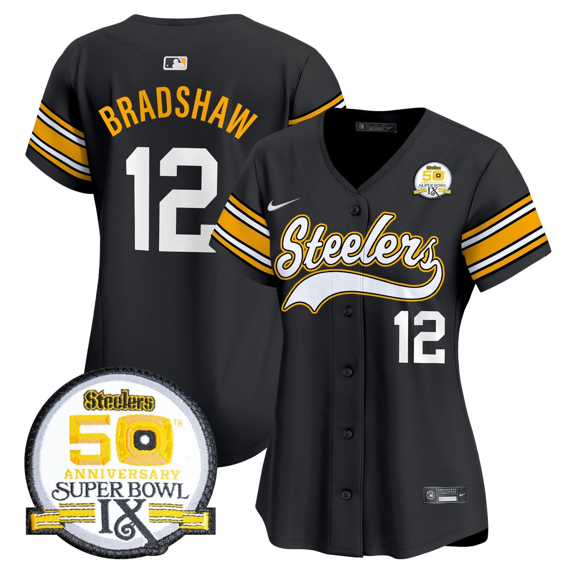 Camisa NFL Women’s 50th Anniversary Of Super Bowl IX Patch Vapor Premier Jersey