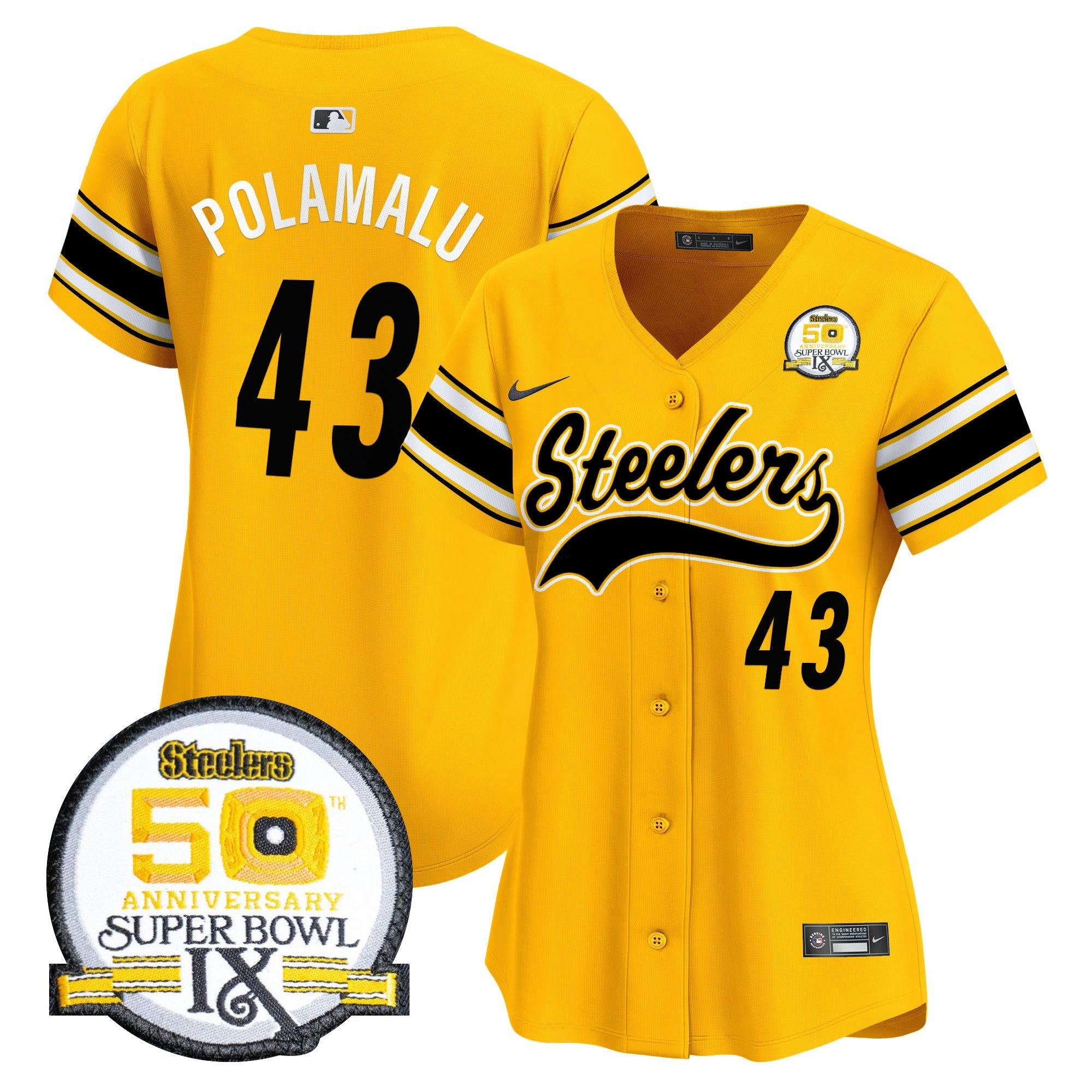Camisa NFL Women’s 50th Anniversary Of Super Bowl IX Patch Vapor Premier Jersey