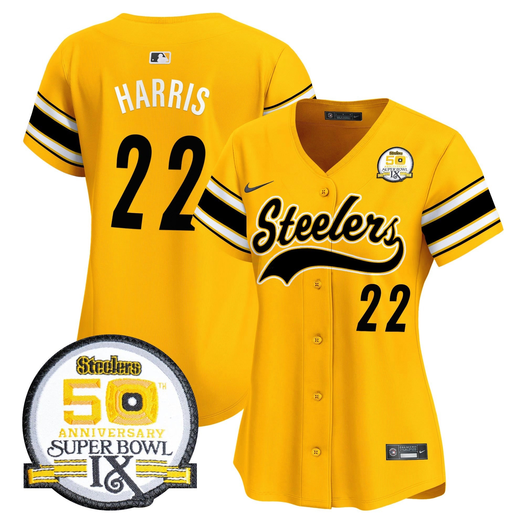 Camisa NFL Women’s 50th Anniversary Of Super Bowl IX Patch Vapor Premier Jersey