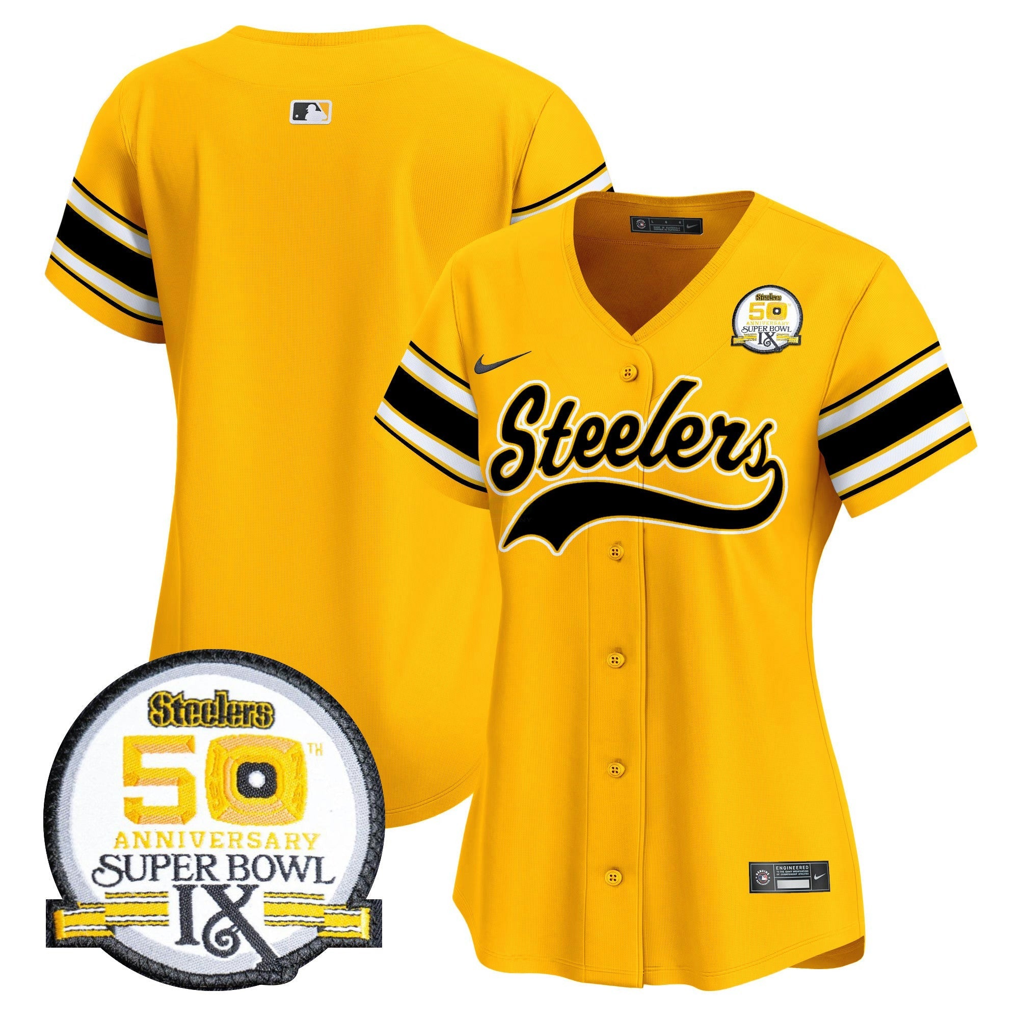 Camisa NFL Women’s 50th Anniversary Of Super Bowl IX Patch Vapor Premier Jersey