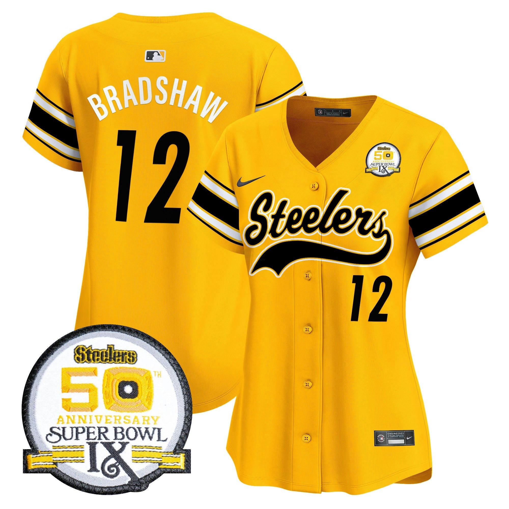 Camisa NFL Women’s 50th Anniversary Of Super Bowl IX Patch Vapor Premier Jersey