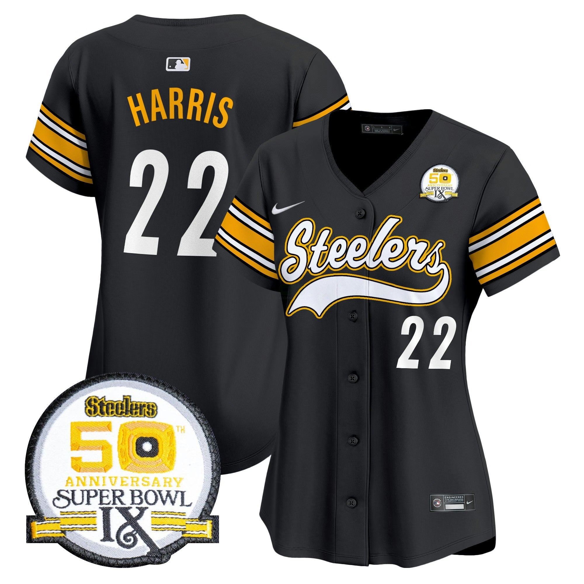 Camisa NFL Women’s 50th Anniversary Of Super Bowl IX Patch Vapor Premier Jersey