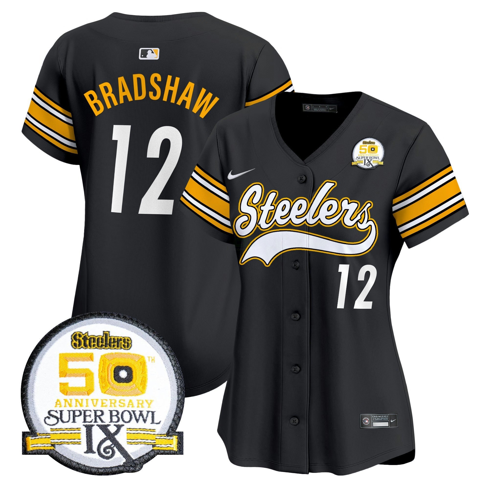 Camisa NFL Women’s 50th Anniversary Of Super Bowl IX Patch Vapor Premier Jersey